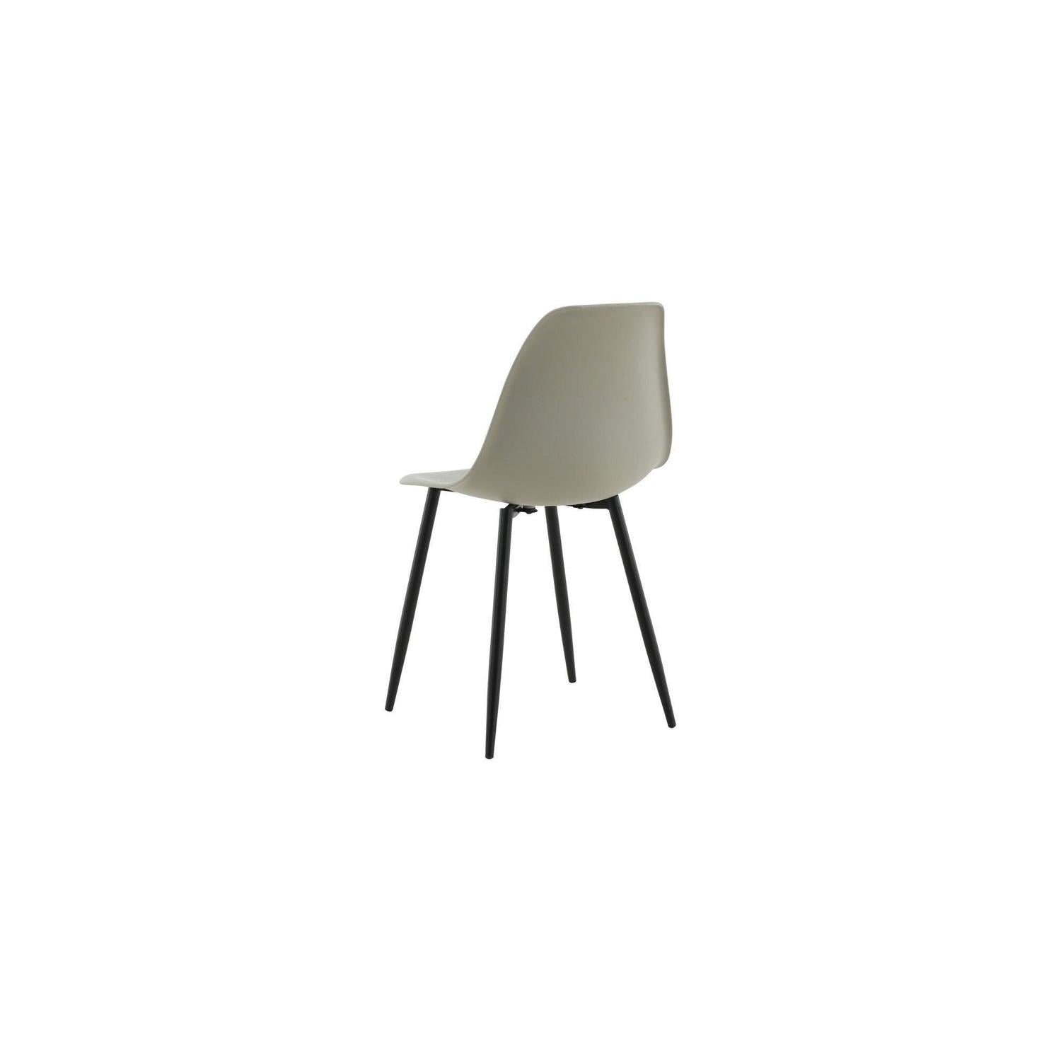 2er-Set Esszimmerstühle Polar - Grau / Schwarz-Kunststoffstühle-Venture Home-le canapé