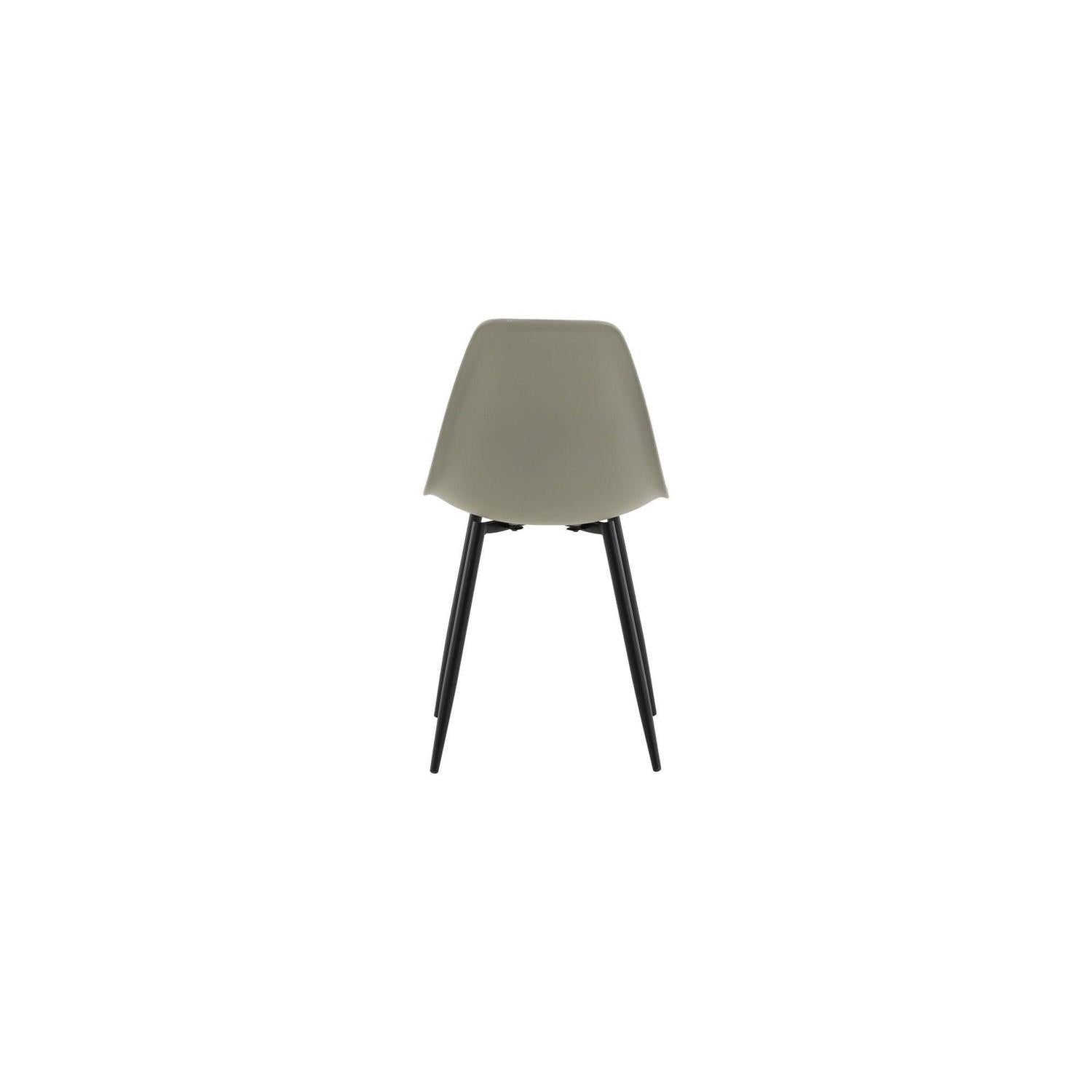2er-Set Esszimmerstühle Polar - Grau / Schwarz-Kunststoffstühle-Venture Home-le canapé