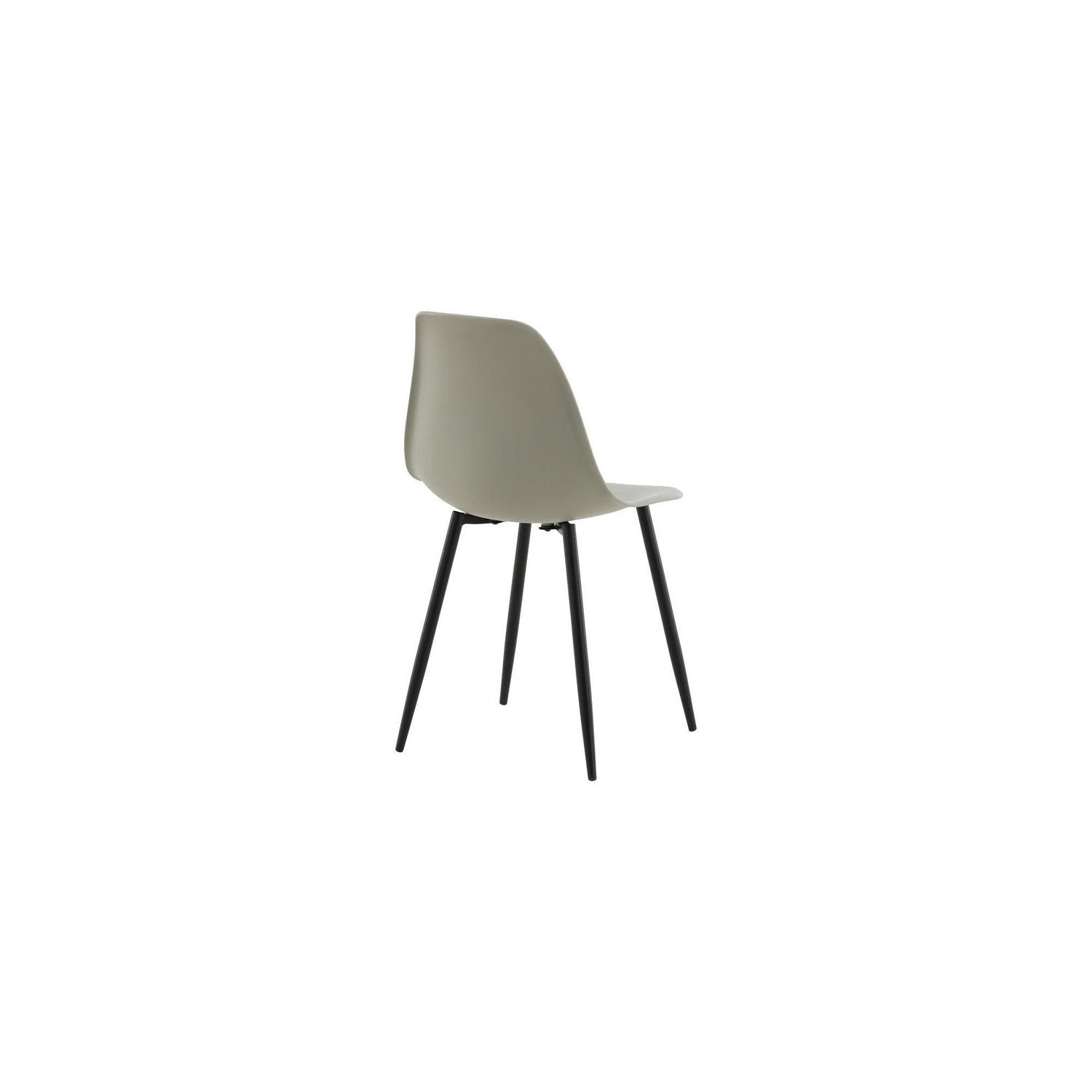 2er-Set Esszimmerstühle Polar - Grau / Schwarz-Kunststoffstühle-Venture Home-le canapé