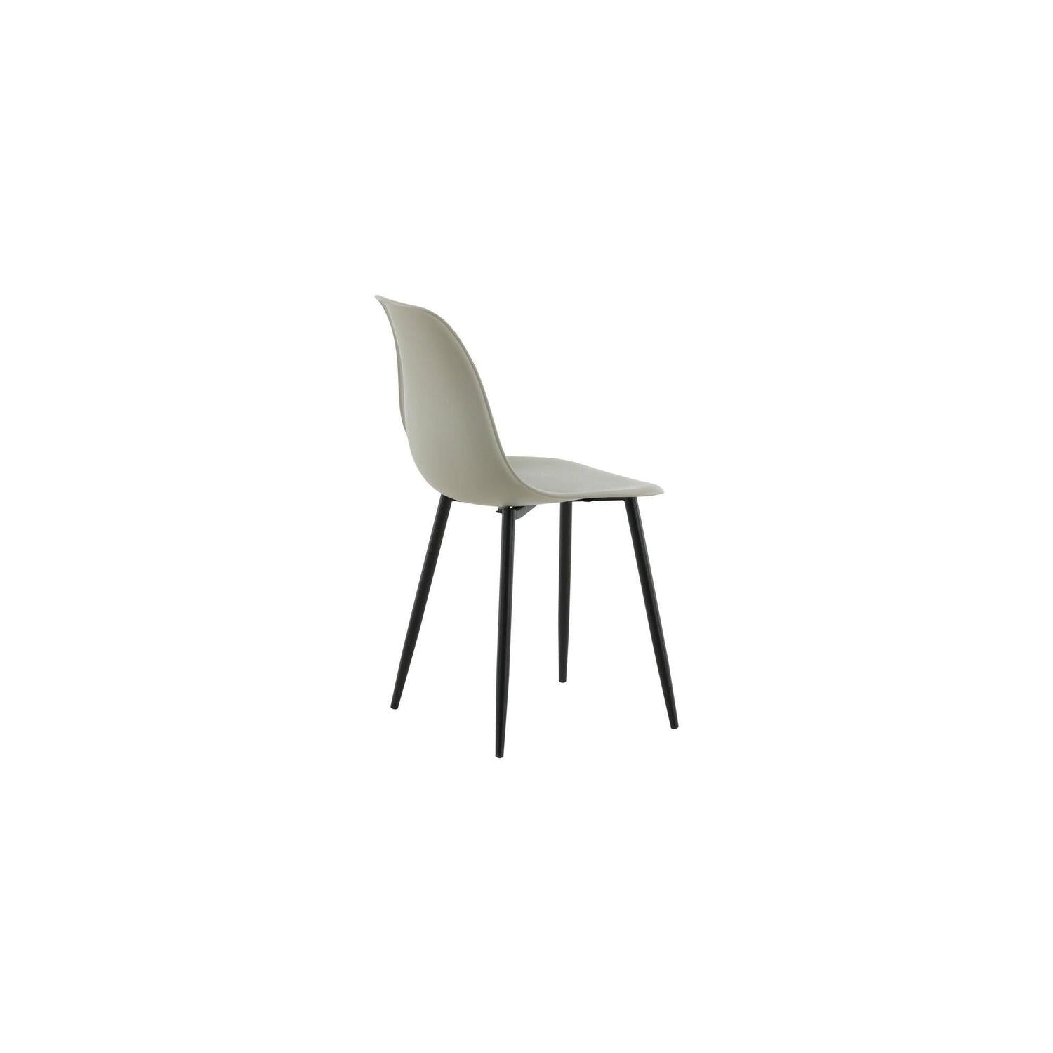 2er-Set Esszimmerstühle Polar - Grau / Schwarz-Kunststoffstühle-Venture Home-le canapé