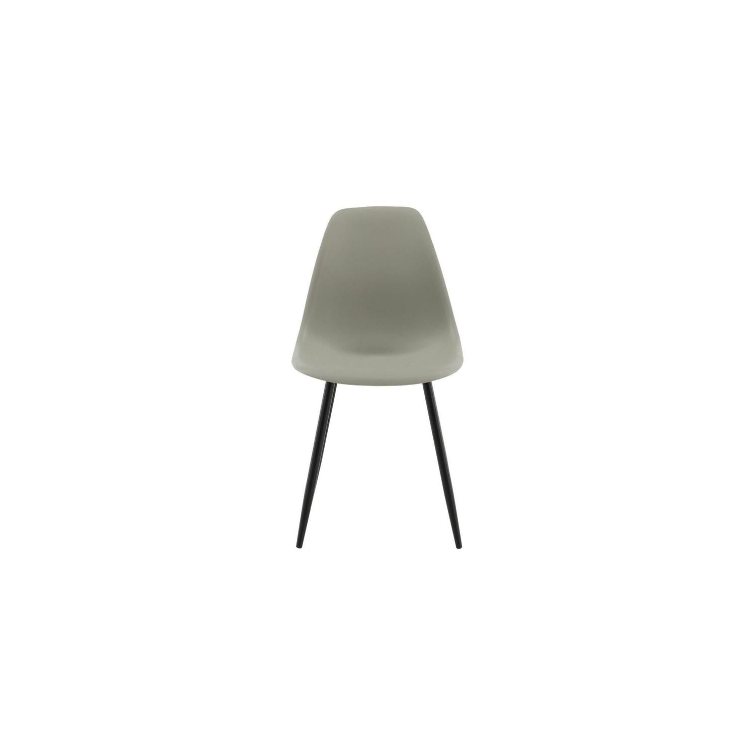 2er-Set Esszimmerstühle Polar - Grau / Schwarz-Kunststoffstühle-Venture Home-le canapé