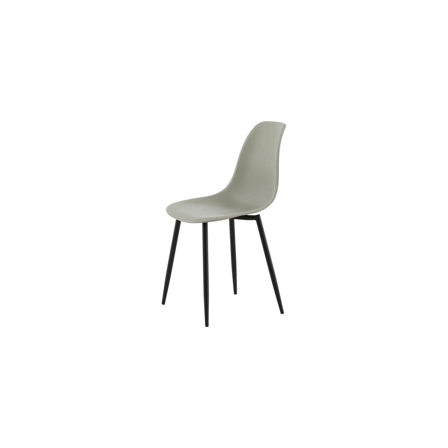 2er-Set Esszimmerstühle Polar - Grau / Schwarz-Kunststoffstühle-Venture Home-le canapé