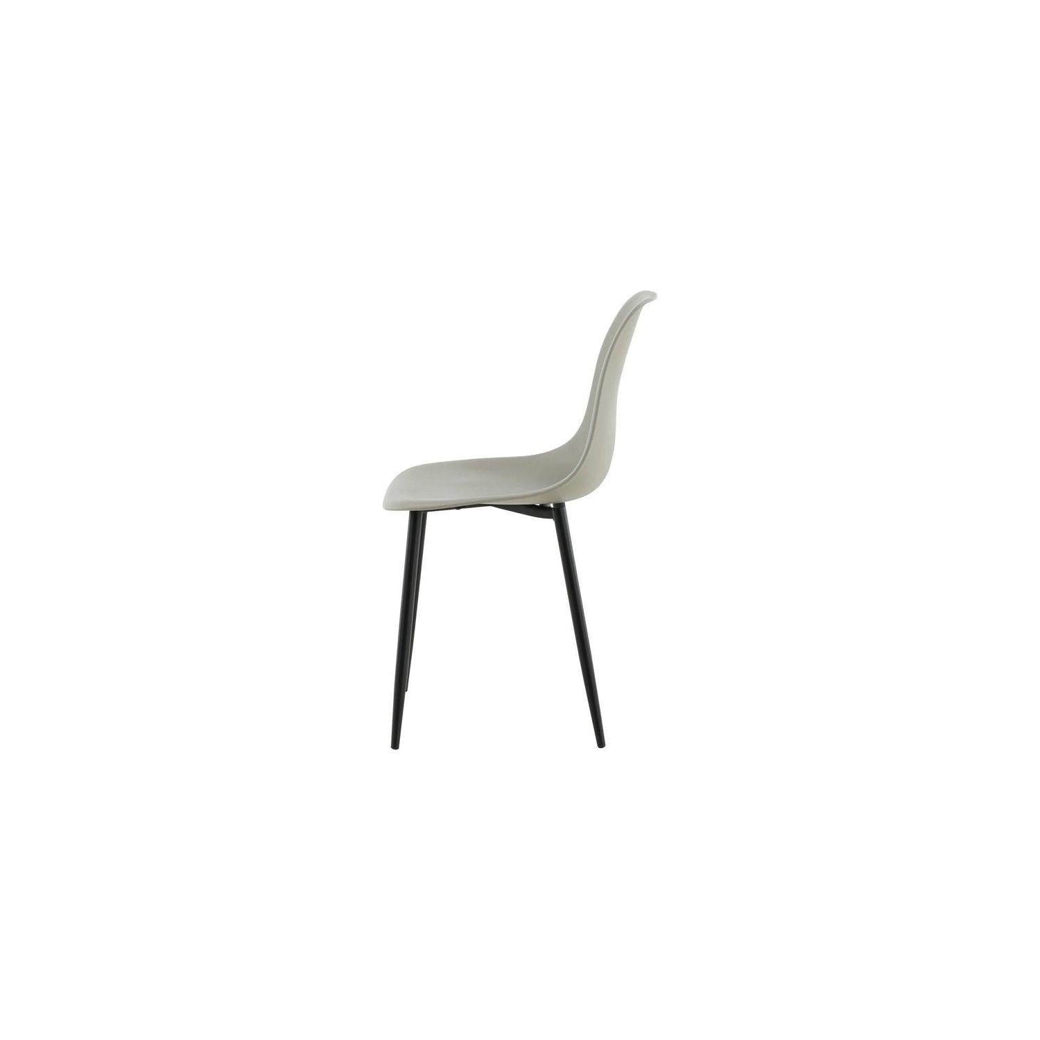2er-Set Esszimmerstühle Polar - Grau / Schwarz-Kunststoffstühle-Venture Home-le canapé