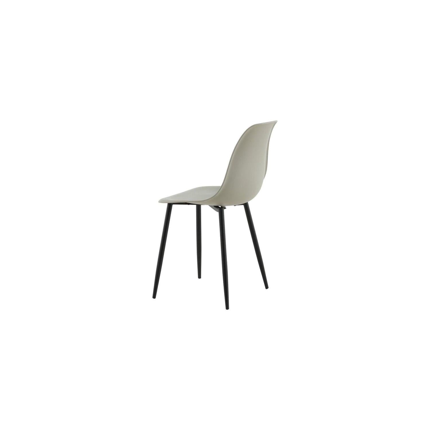2er-Set Esszimmerstühle Polar - Grau / Schwarz-Kunststoffstühle-Venture Home-le canapé