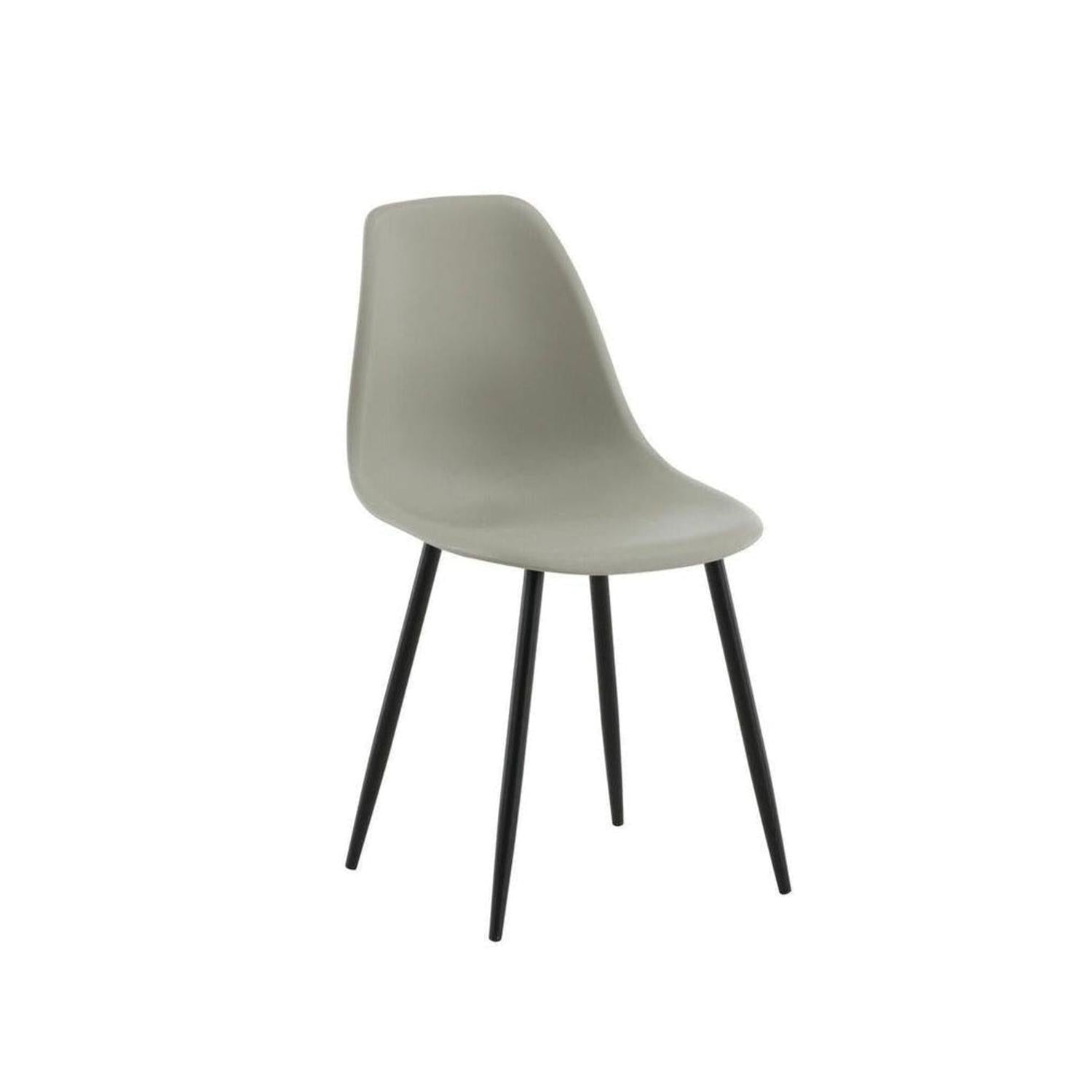 2er-Set Esszimmerstühle Polar - Grau / Schwarz-Kunststoffstühle-Venture Home-le canapé
