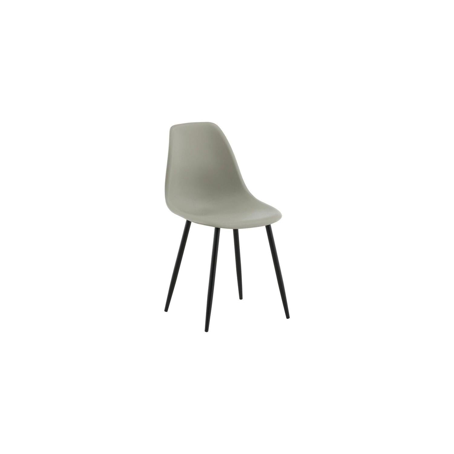 2er-Set Esszimmerstühle Polar - Grau / Schwarz