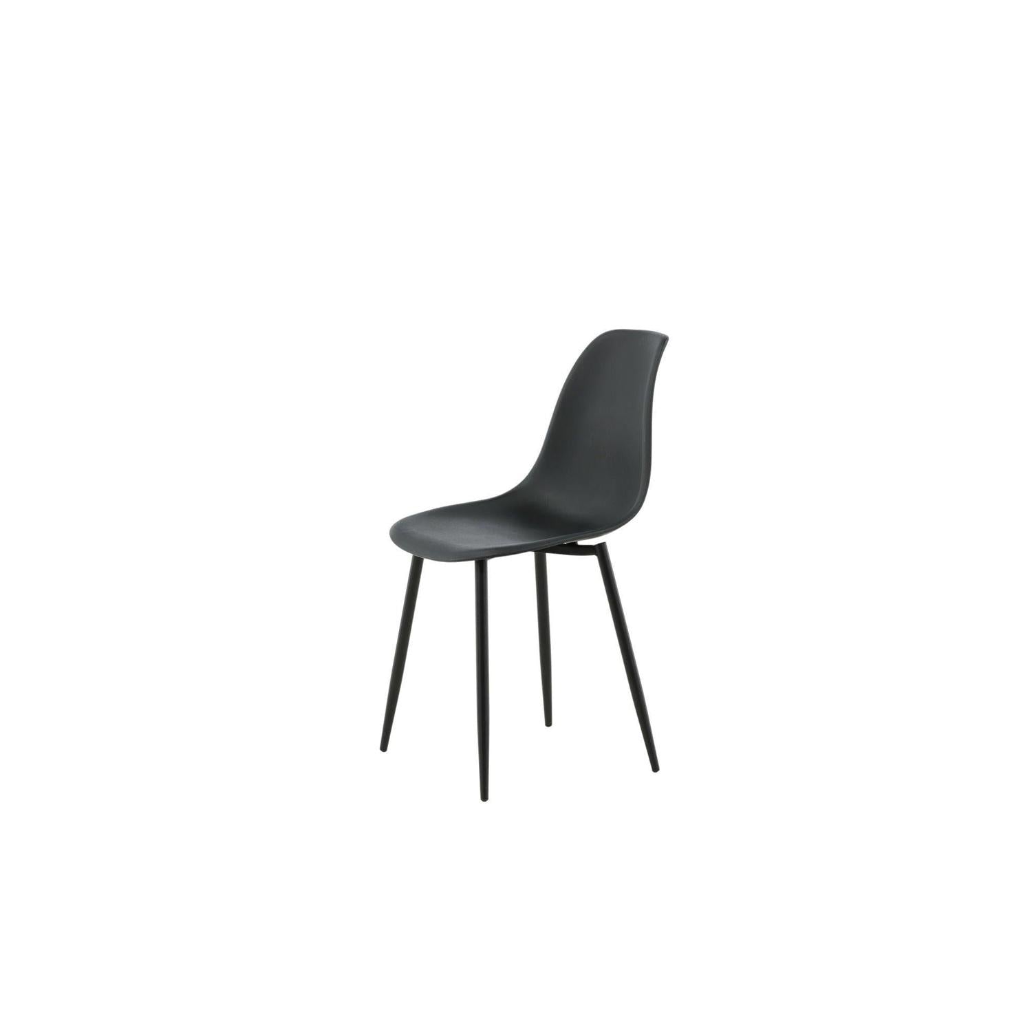 2er-Set Esszimmerstühle Polar - Schwarz / Schwarz-Kunststoffstühle-Venture Home-le canapé