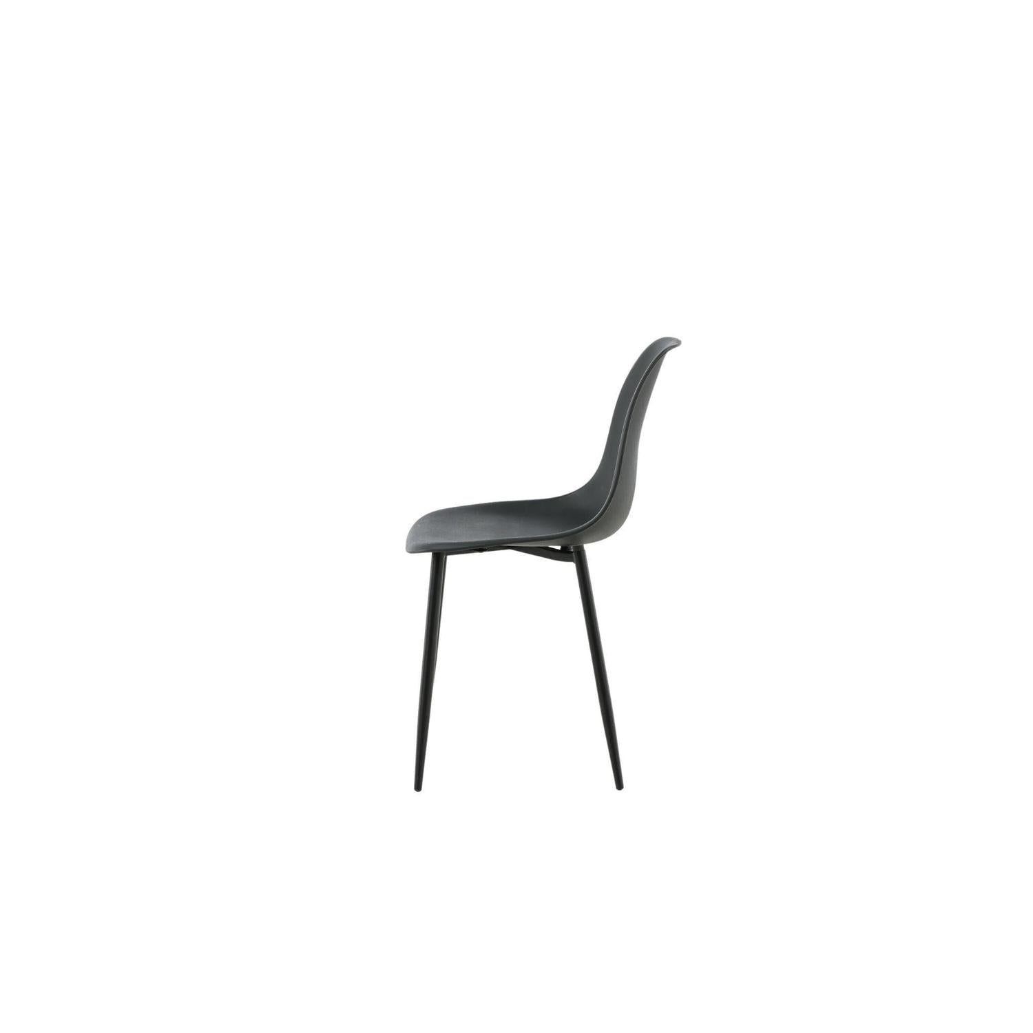 2er-Set Esszimmerstühle Polar - Schwarz / Schwarz-Kunststoffstühle-Venture Home-le canapé