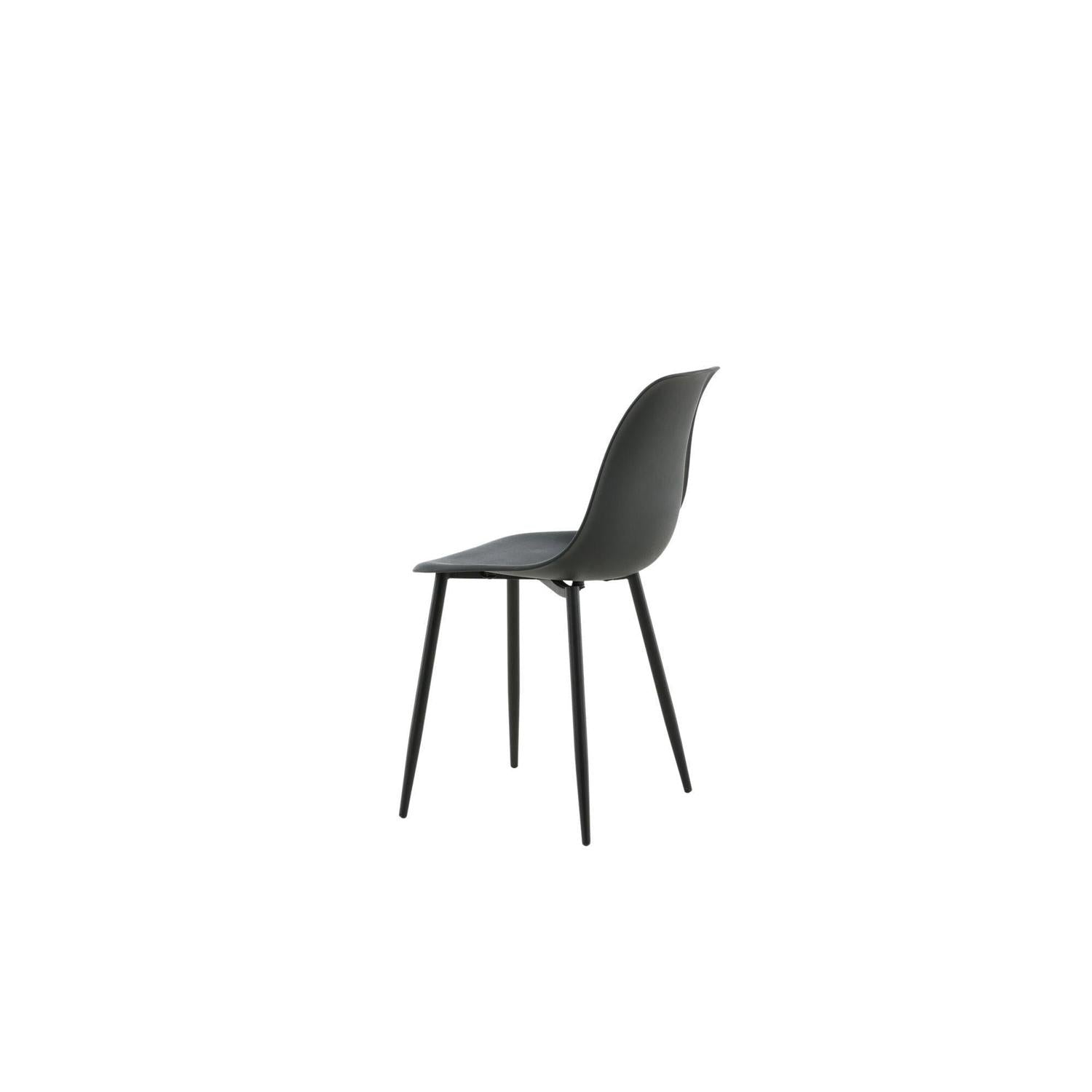 2er-Set Esszimmerstühle Polar - Schwarz / Schwarz-Kunststoffstühle-Venture Home-le canapé