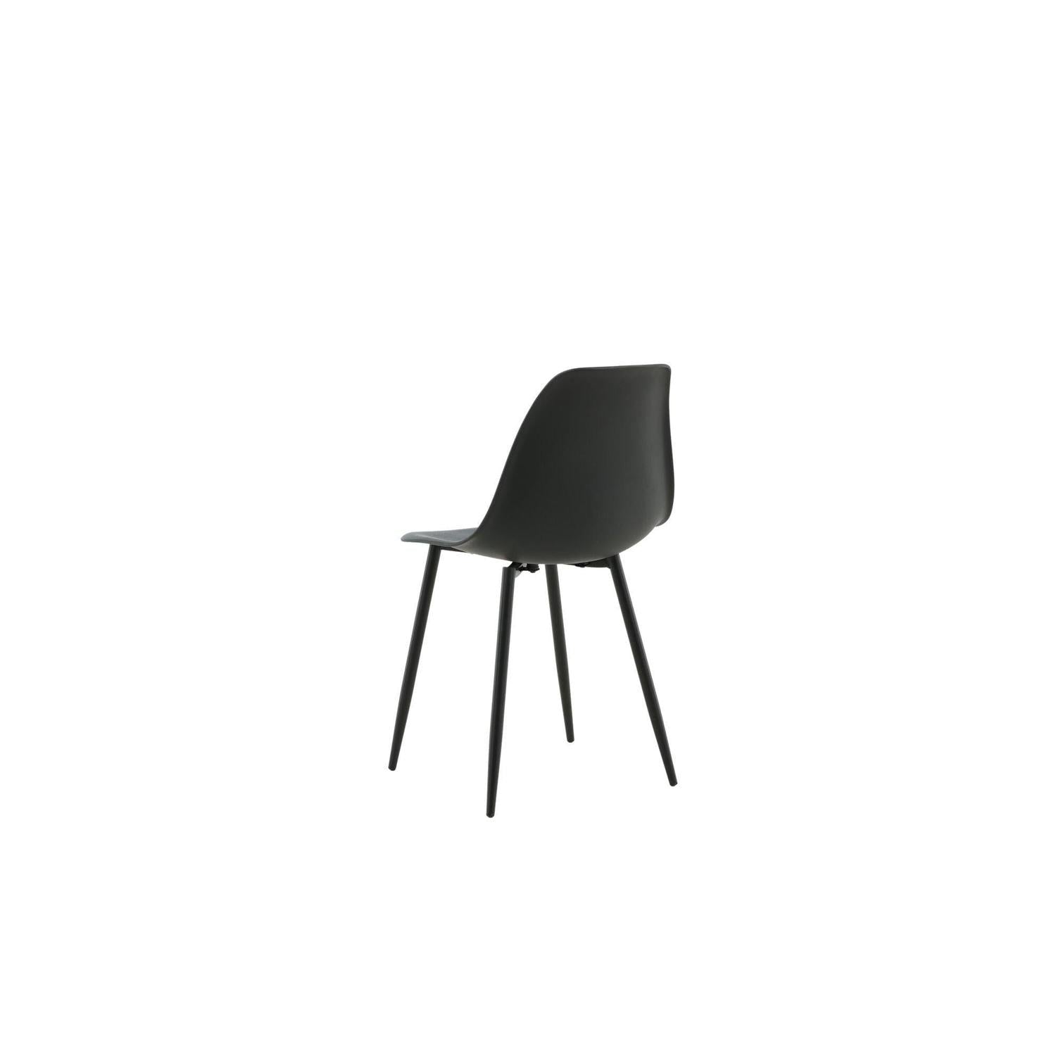 2er-Set Esszimmerstühle Polar - Schwarz / Schwarz-Kunststoffstühle-Venture Home-le canapé