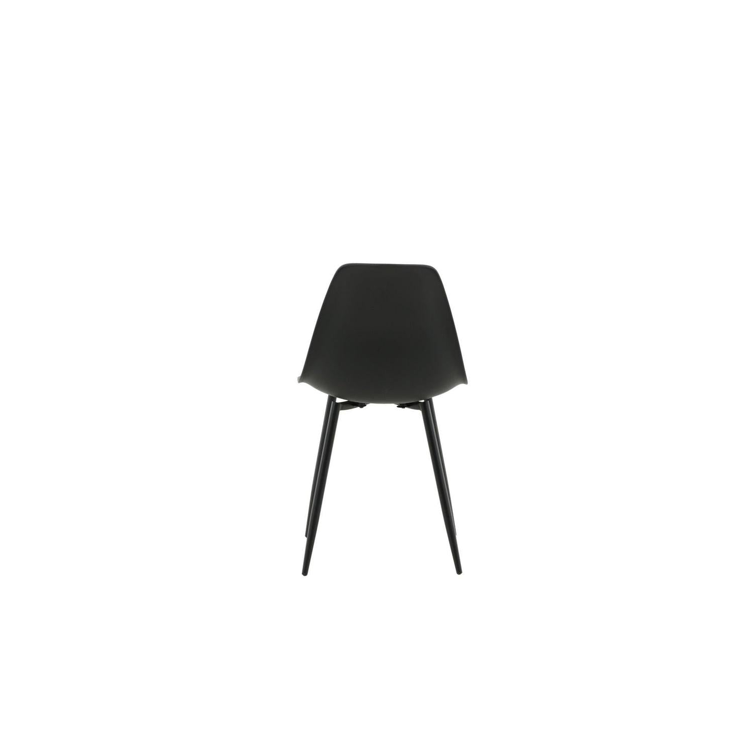2er-Set Esszimmerstühle Polar - Schwarz / Schwarz-Kunststoffstühle-Venture Home-le canapé