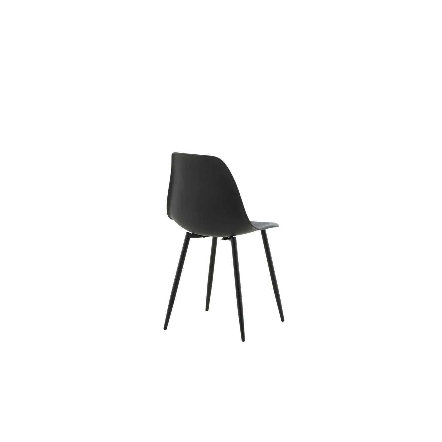 2er-Set Esszimmerstühle Polar - Schwarz / Schwarz-Kunststoffstühle-Venture Home-le canapé