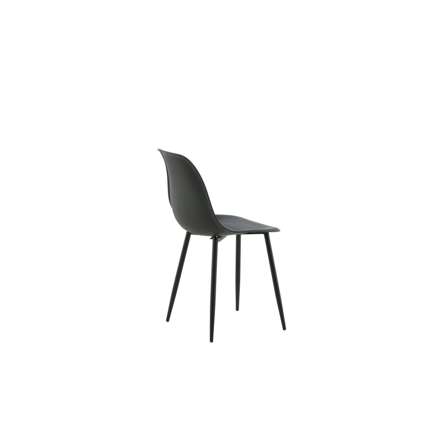 2er-Set Esszimmerstühle Polar - Schwarz / Schwarz-Kunststoffstühle-Venture Home-le canapé