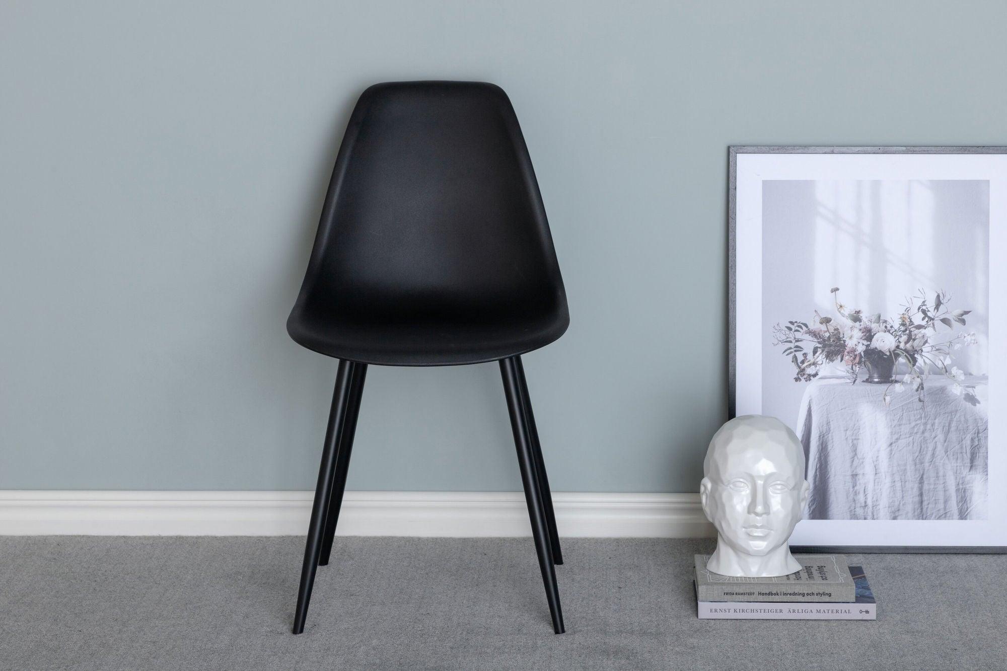 2er-Set Esszimmerstühle Polar - Schwarz / Schwarz-Kunststoffstühle-Venture Home-le canapé