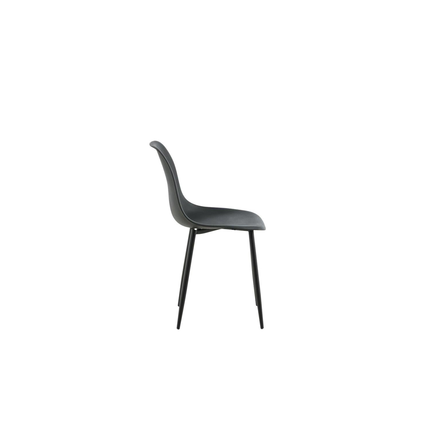 2er-Set Esszimmerstühle Polar - Schwarz / Schwarz-Kunststoffstühle-Venture Home-le canapé