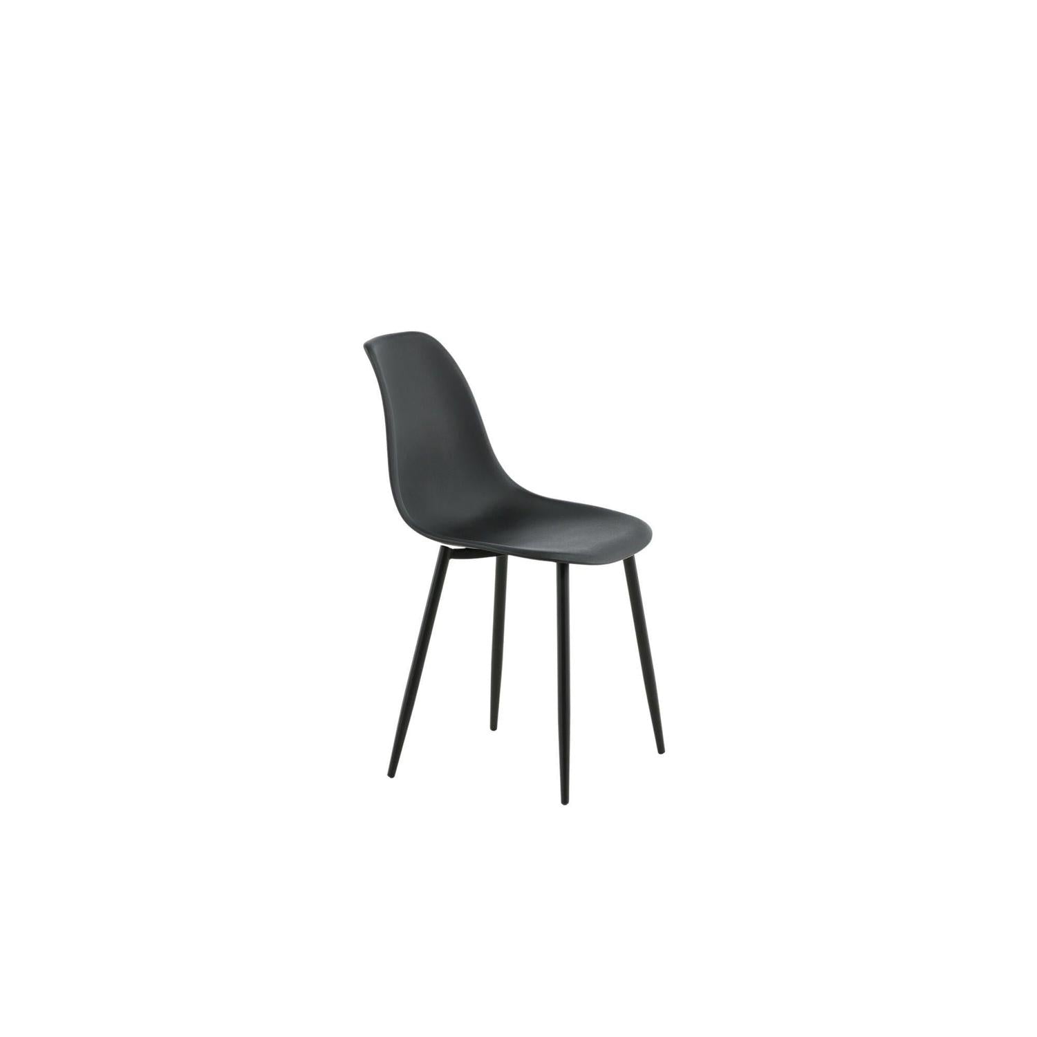 2er-Set Esszimmerstühle Polar - Schwarz / Schwarz-Kunststoffstühle-Venture Home-le canapé