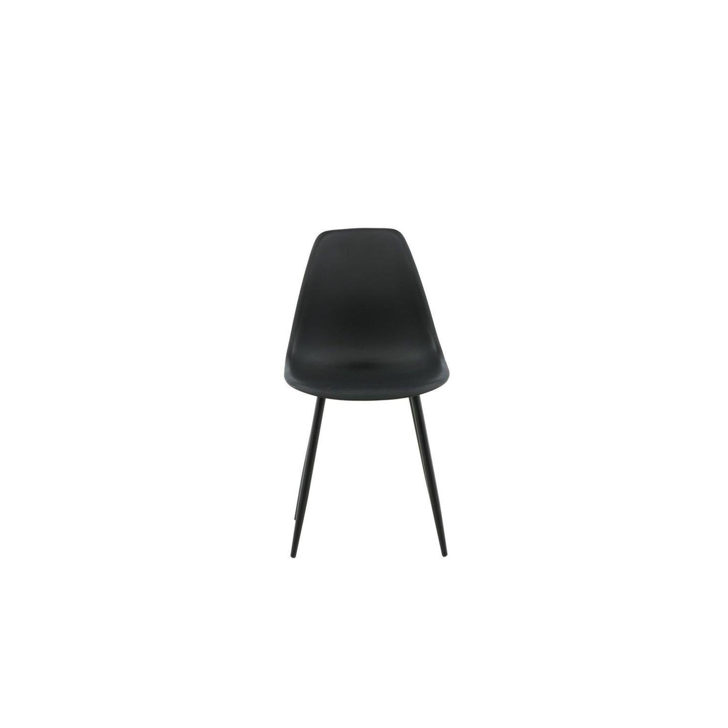 2er-Set Esszimmerstühle Polar - Schwarz / Schwarz-Kunststoffstühle-Venture Home-le canapé