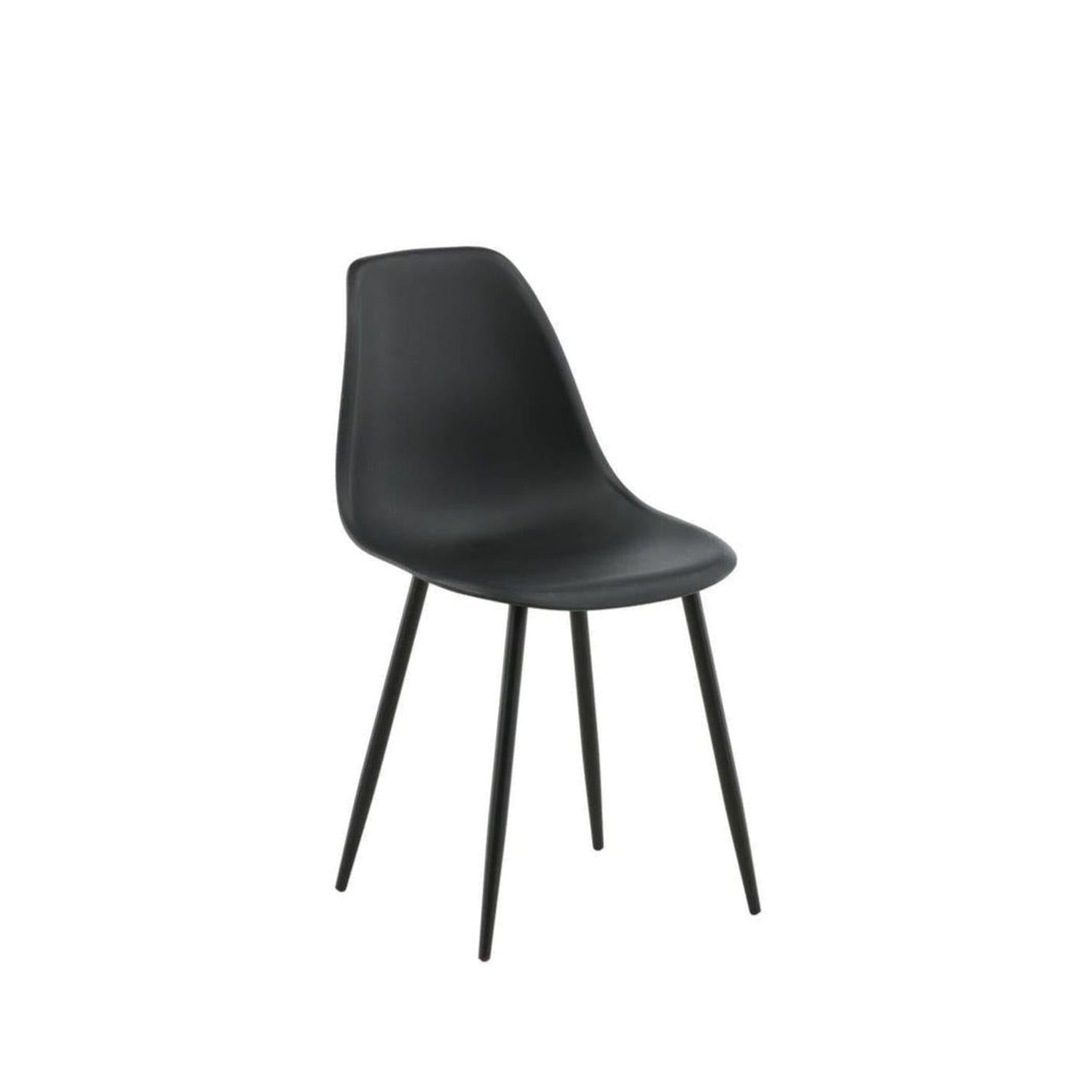2er-Set Esszimmerstühle Polar - Schwarz / Schwarz-Kunststoffstühle-Venture Home-le canapé