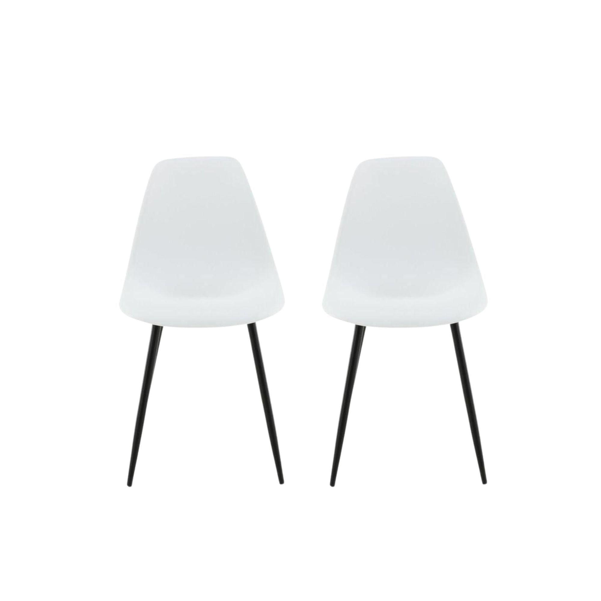 2er-Set Esszimmerstühle Polar - Weiß-Kunststoffstühle-Venture Home-le canapé