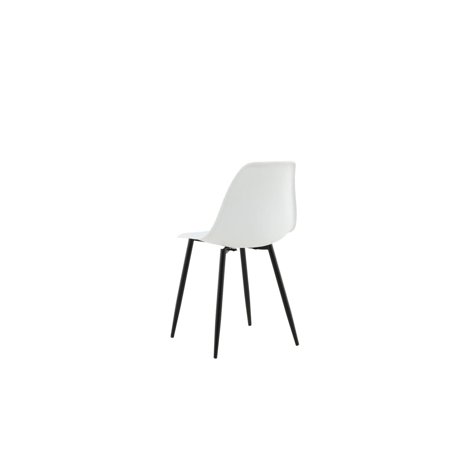 2er-Set Esszimmerstühle Polar - Weiß / Schwarz-Kunststoffstühle-Venture Home-le canapé