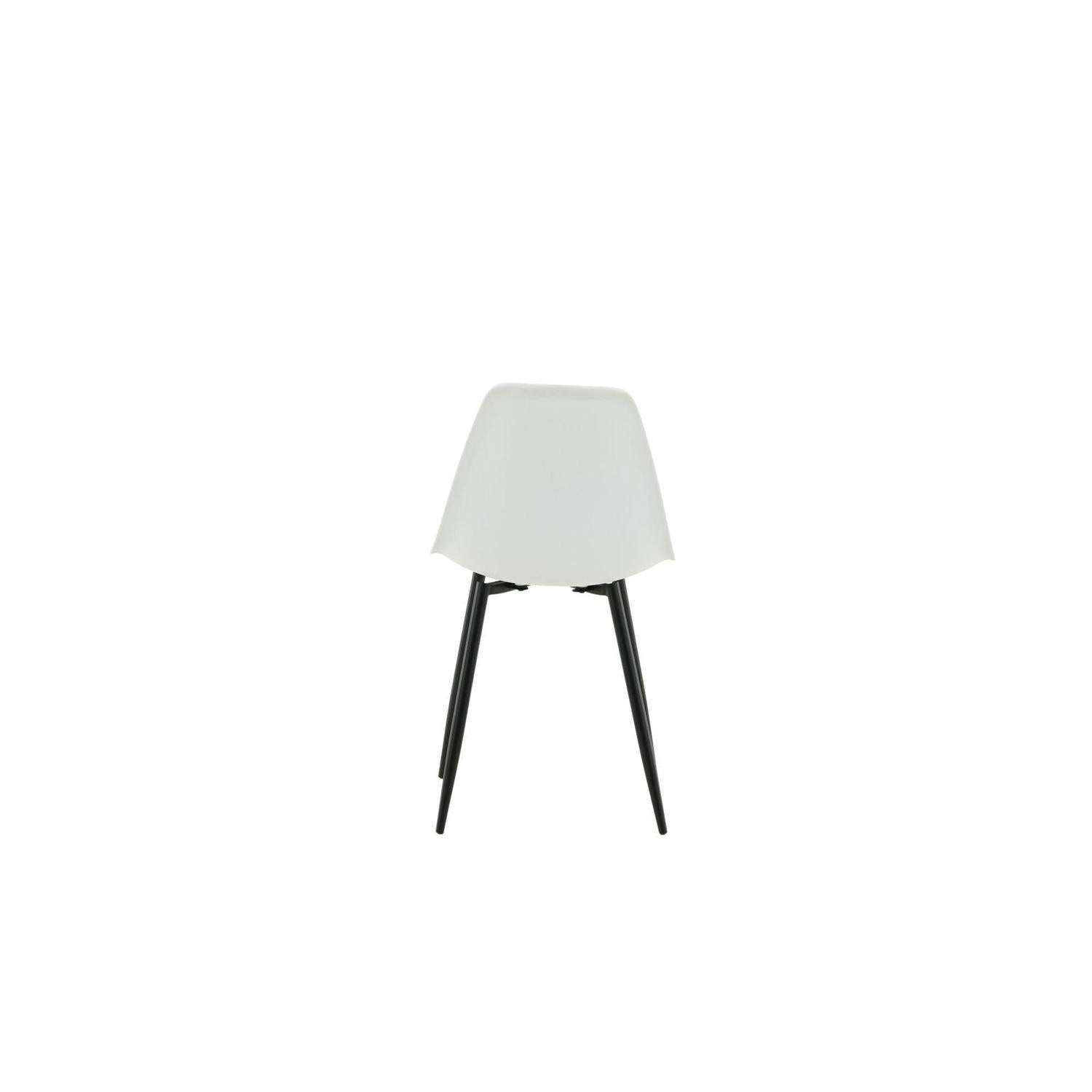 2er-Set Esszimmerstühle Polar - Weiß / Schwarz-Kunststoffstühle-Venture Home-le canapé
