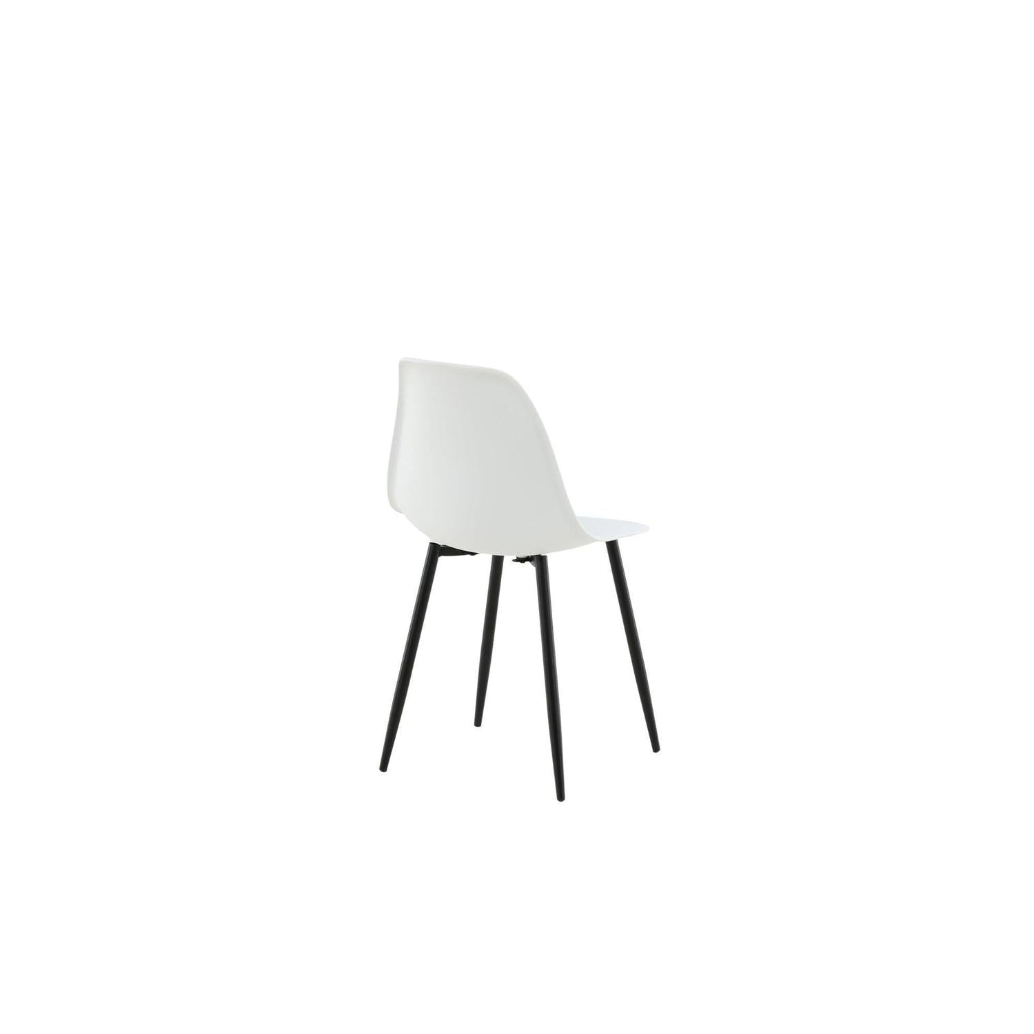 2er-Set Esszimmerstühle Polar - Weiß / Schwarz-Kunststoffstühle-Venture Home-le canapé