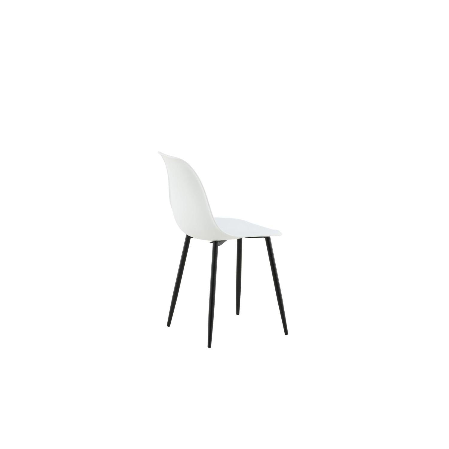 2er-Set Esszimmerstühle Polar - Weiß / Schwarz-Kunststoffstühle-Venture Home-le canapé