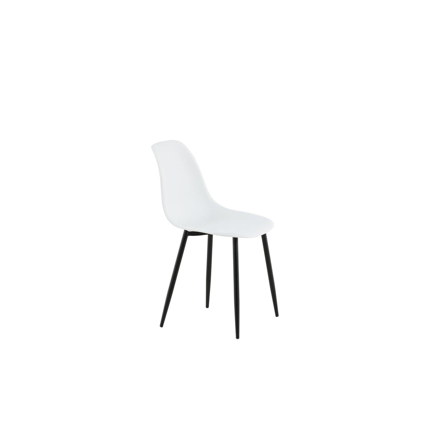 2er-Set Esszimmerstühle Polar - Weiß / Schwarz-Kunststoffstühle-Venture Home-le canapé