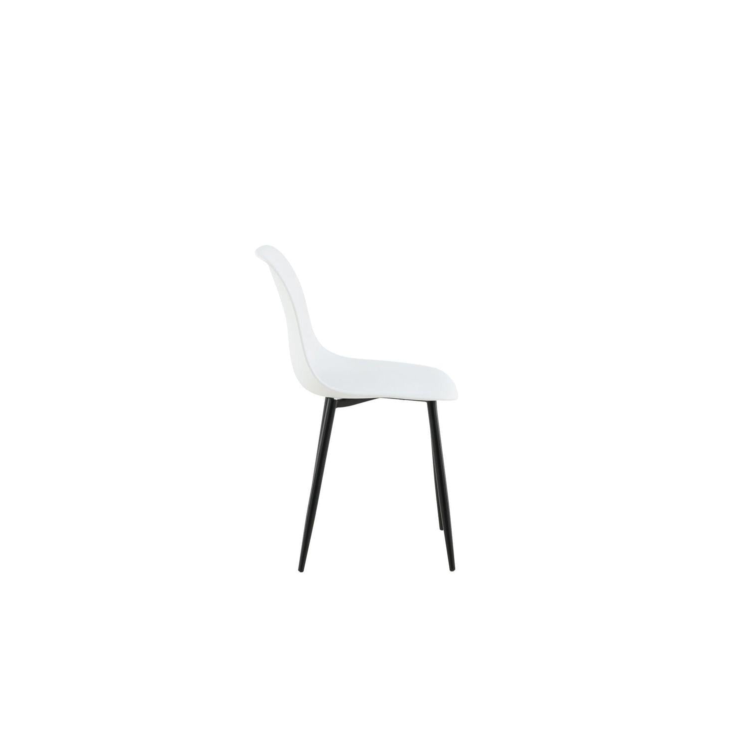 2er-Set Esszimmerstühle Polar - Weiß / Schwarz-Kunststoffstühle-Venture Home-le canapé