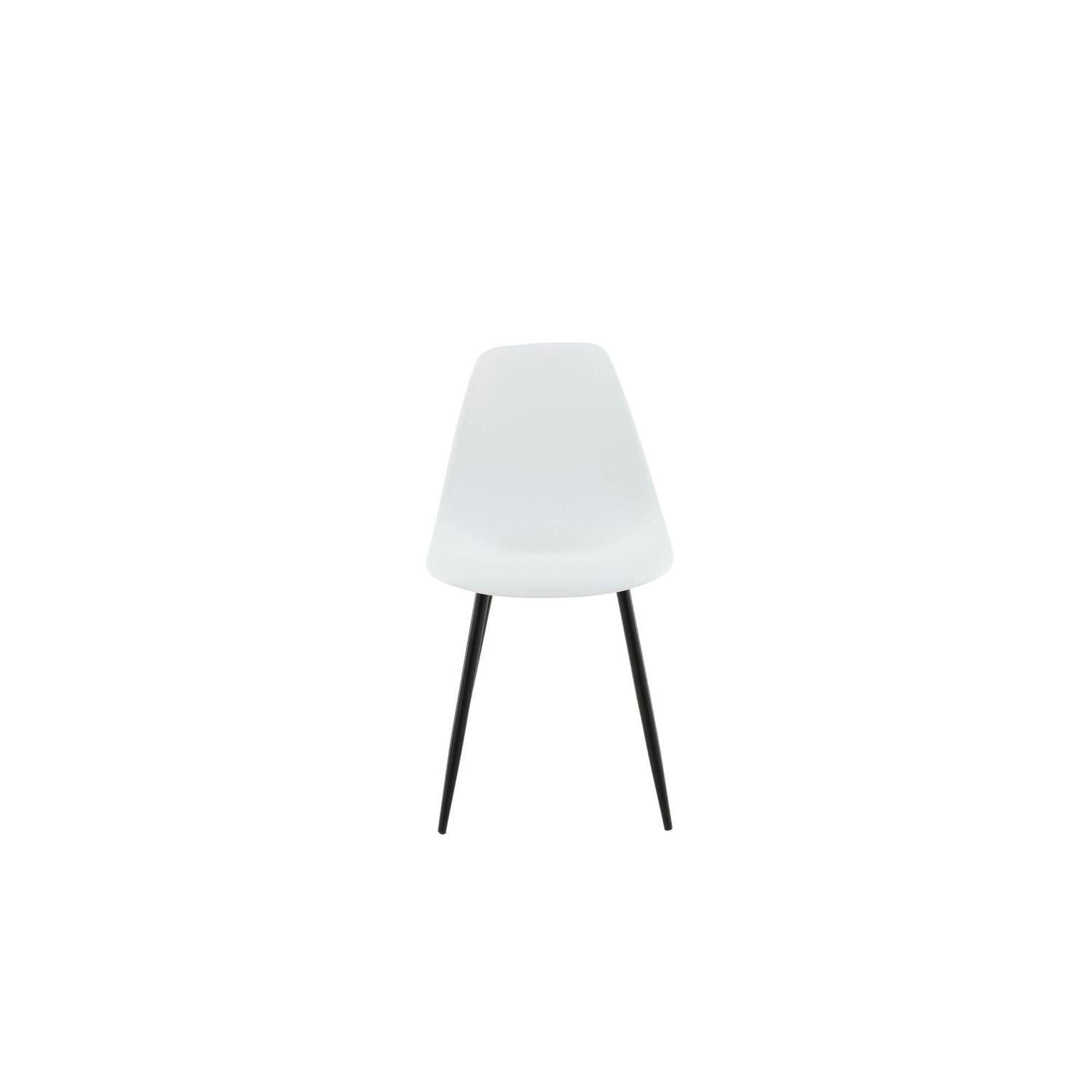 2er-Set Esszimmerstühle Polar - Weiß / Schwarz-Kunststoffstühle-Venture Home-le canapé