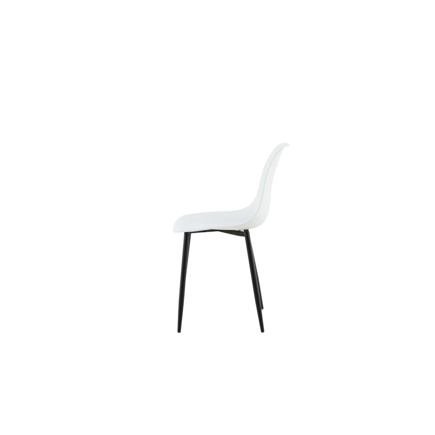 2er-Set Esszimmerstühle Polar - Weiß / Schwarz-Kunststoffstühle-Venture Home-le canapé