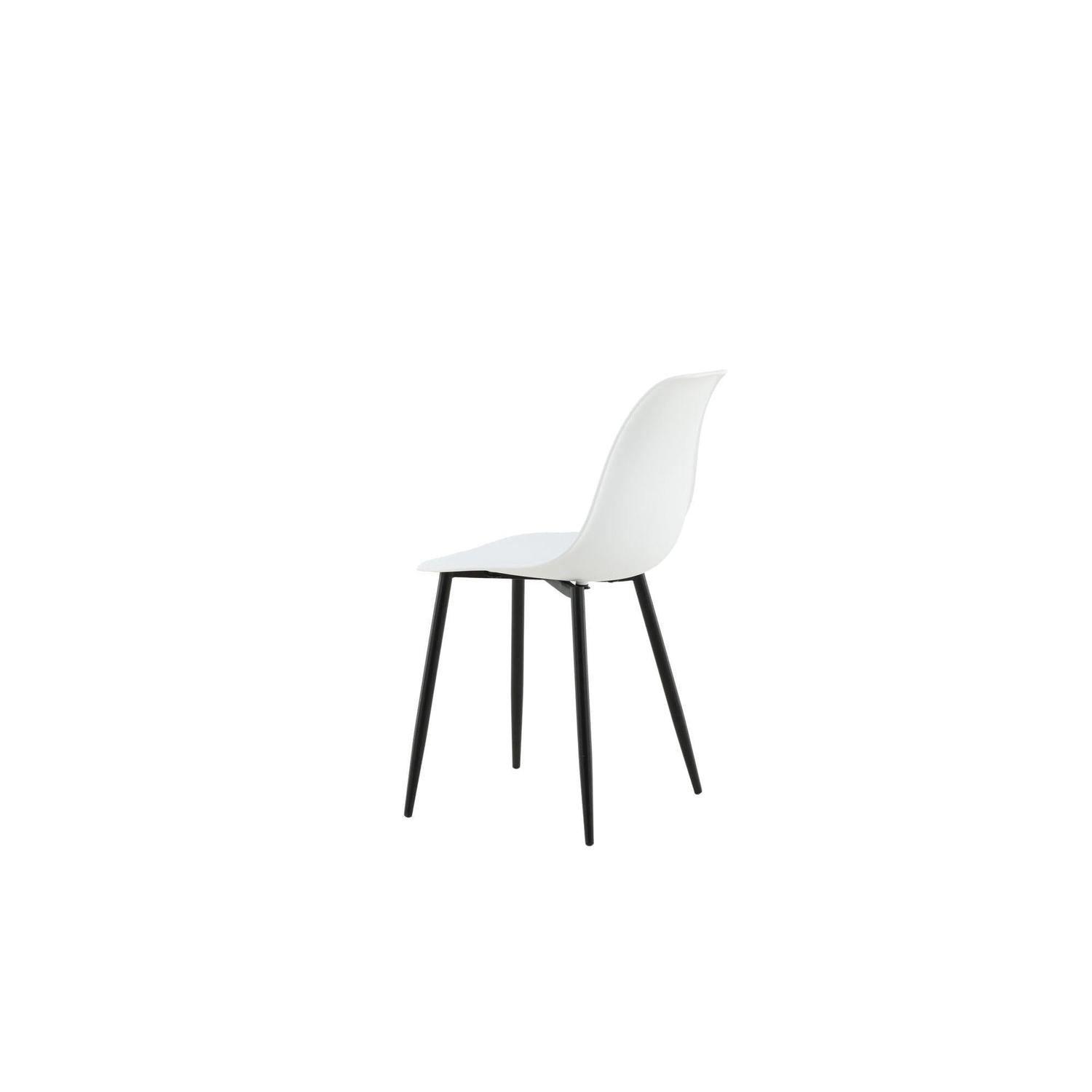 2er-Set Esszimmerstühle Polar - Weiß / Schwarz-Kunststoffstühle-Venture Home-le canapé