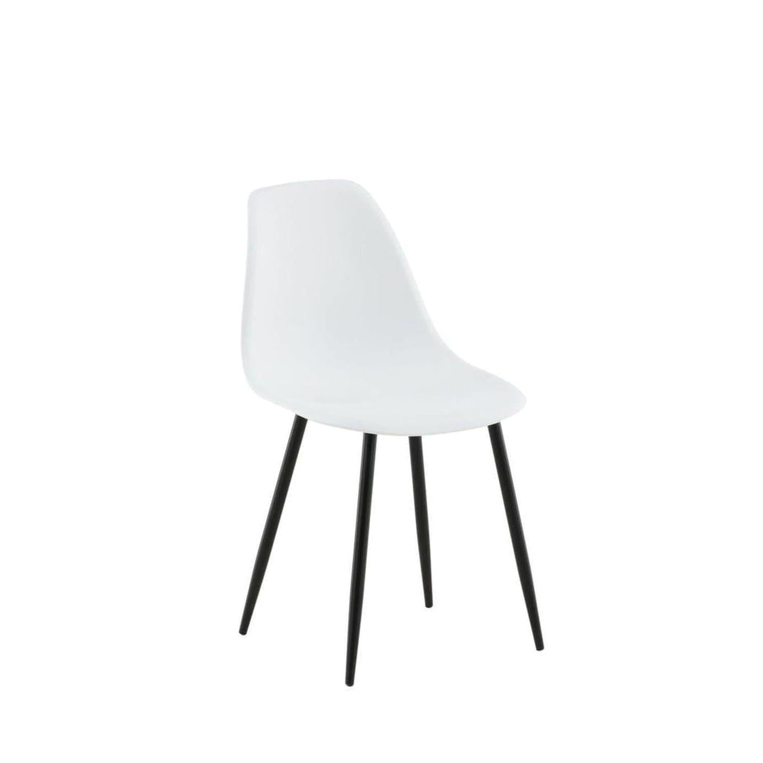 2er-Set Esszimmerstühle Polar - Weiß / Schwarz-Kunststoffstühle-Venture Home-le canapé