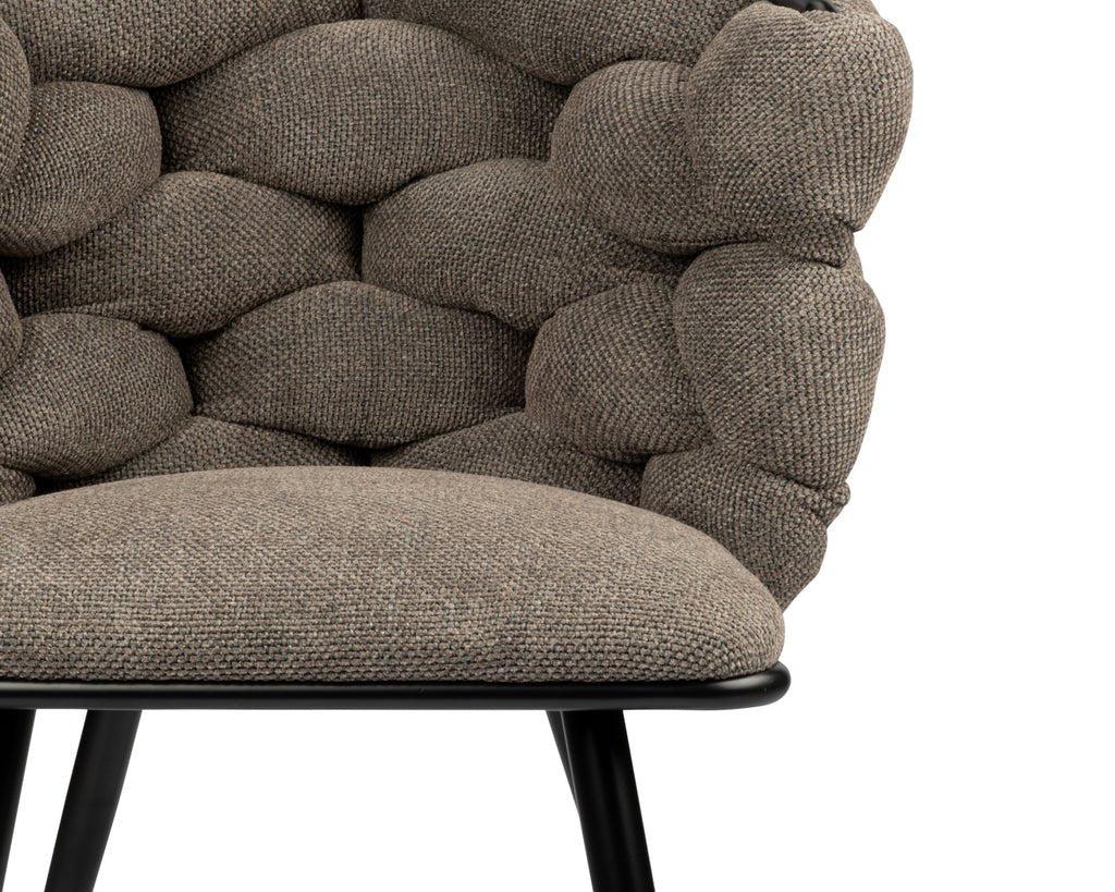 2er-Set Esszimmerstühle Rock aus Chenille - Taupe-Esszimmerstühle-Pole to Pole-le canapé