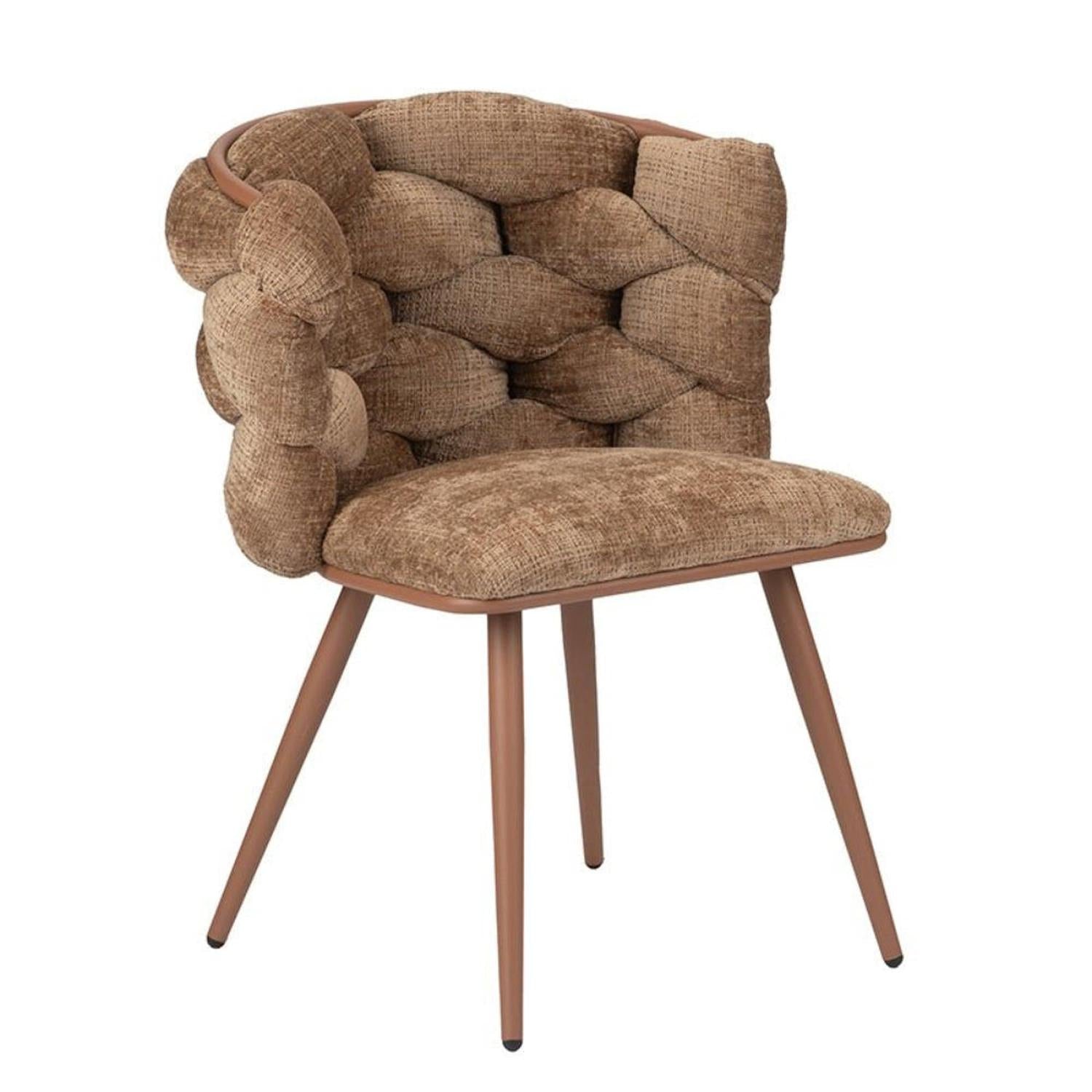 2er - Set Esszimmerstühle Rock aus Velour - Karamell8719743530874Esszimmerstuhl