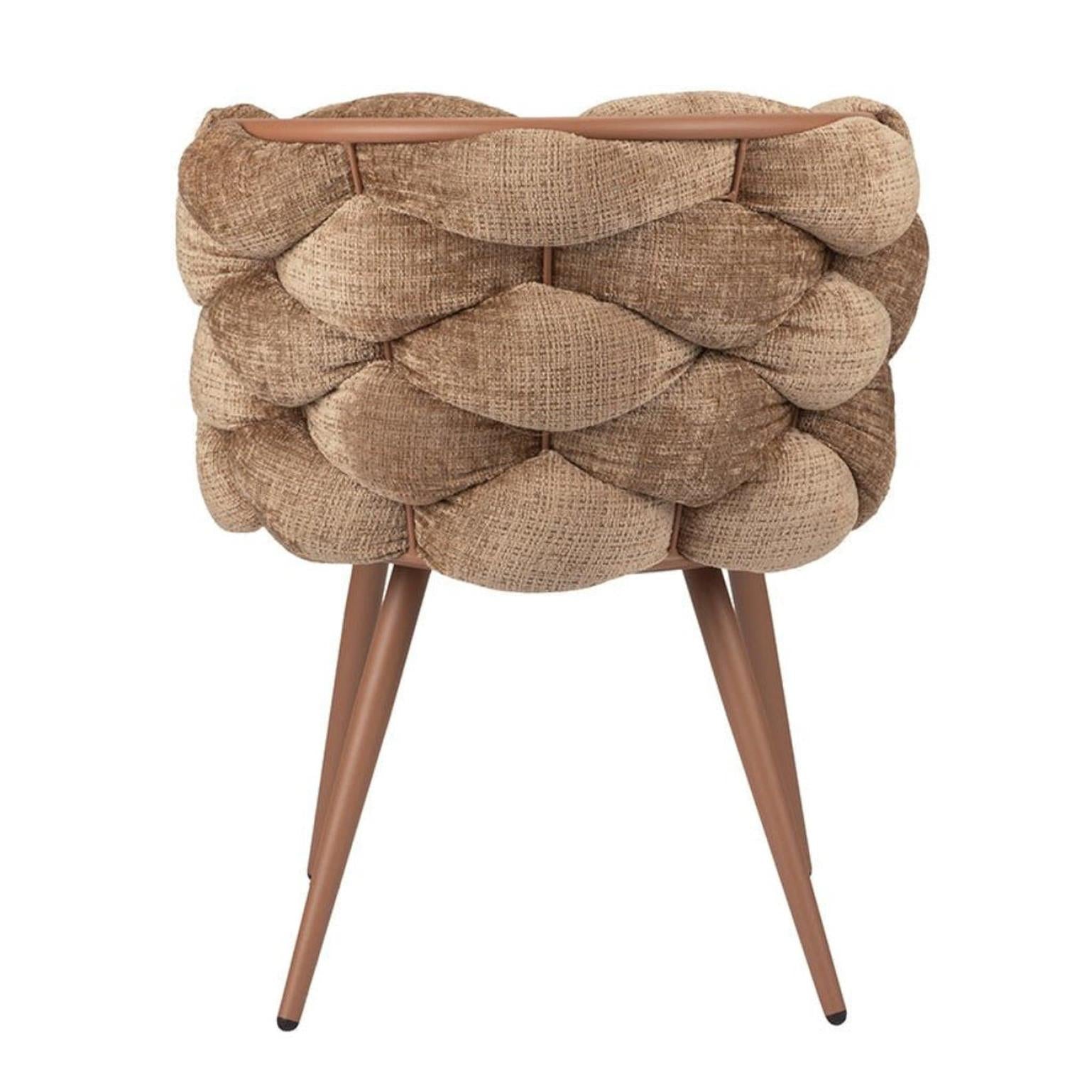 2er-Set Esszimmerstühle Rock aus Velour - Karamell-Esszimmerstühle-Pole to Pole-le canapé