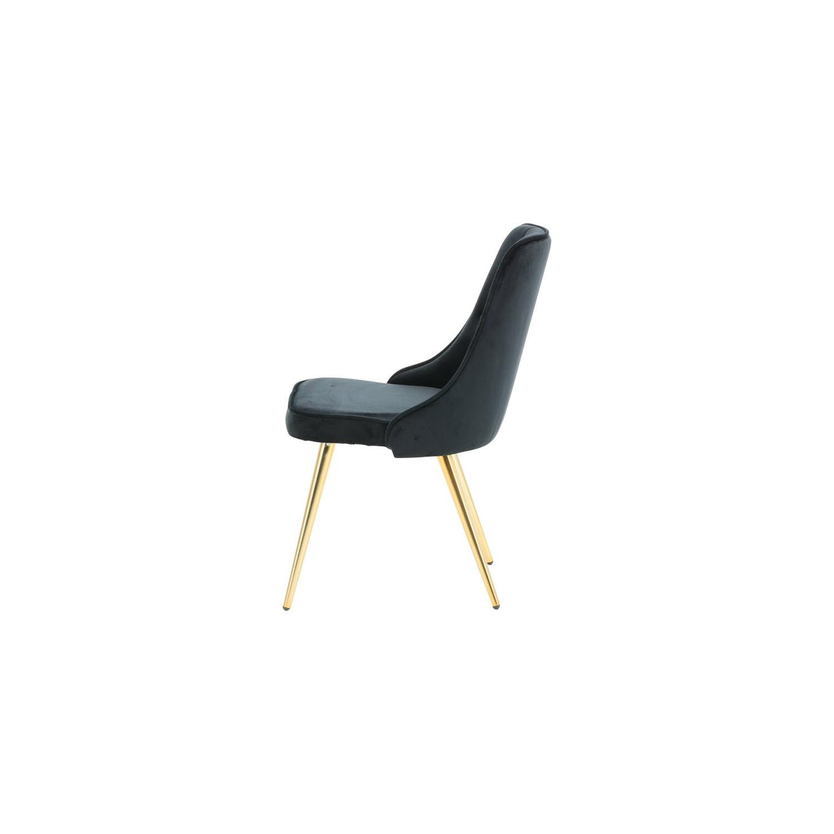 2er-Set Esszimmerstühle Samt Deluxe - Schwarz-Esszimmerstühle-Venture Home-le canapé