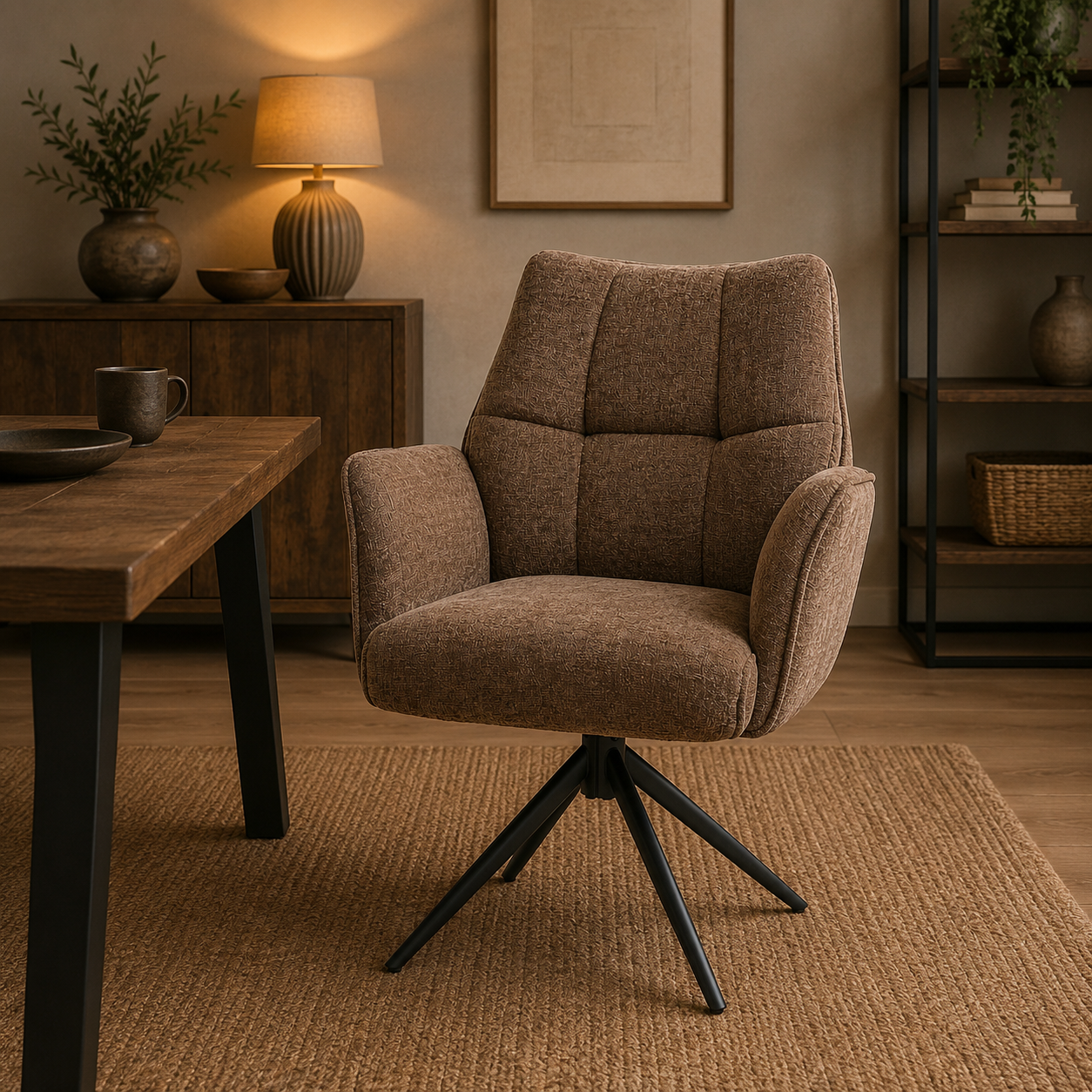 2er-Set Esszimmerstühle Sem drehbar - Taupe-Esszimmerstühle-Benoa-le canapé