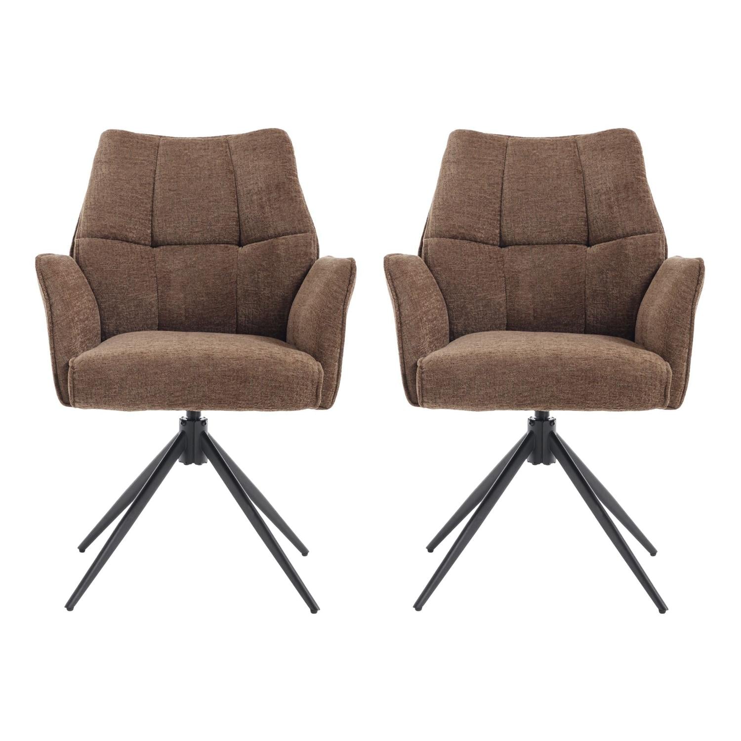 2er-Set Esszimmerstühle Sem drehbar - Taupe-Esszimmerstühle-Benoa-le canapé