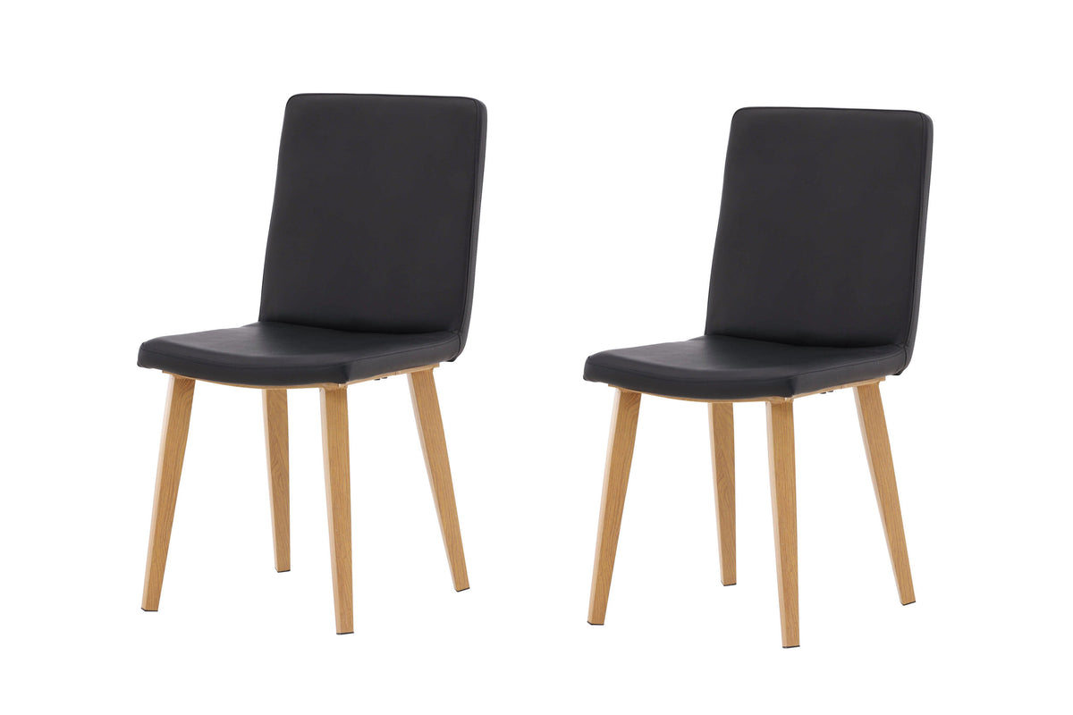 2er-Set Esszimmerstühle Today aus Kunstleder mit Kunstlederbezug - Schwarz-Esszimmerstühle-Venture Home-le canapé
