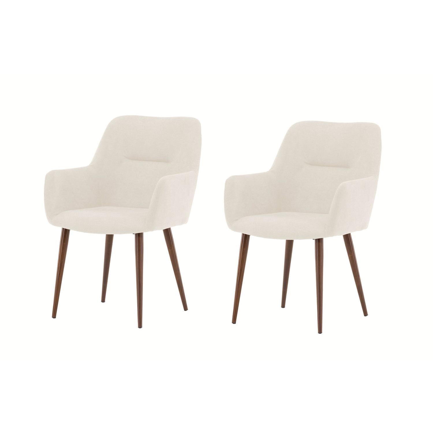 2er-Set Esszimmerstühle Tomorrow aus Leinen - Beige-Esszimmerstühle-Venture Home-le canapé
