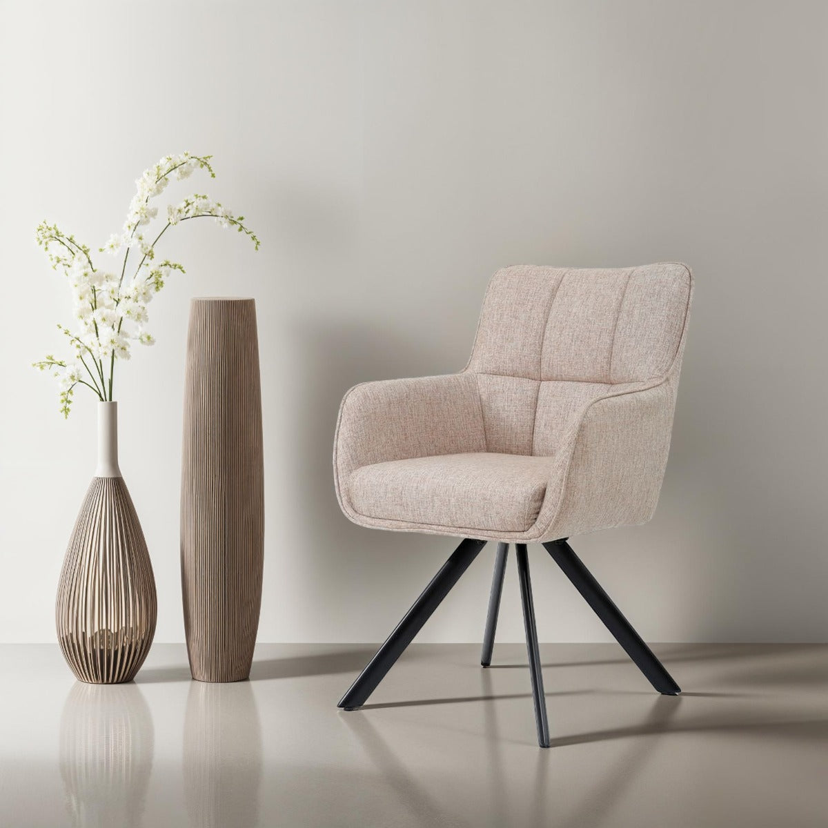 2er-Set Esszimmerstühle Tori - Lachs-Esszimmerstühle-Livingfurn-le canapé