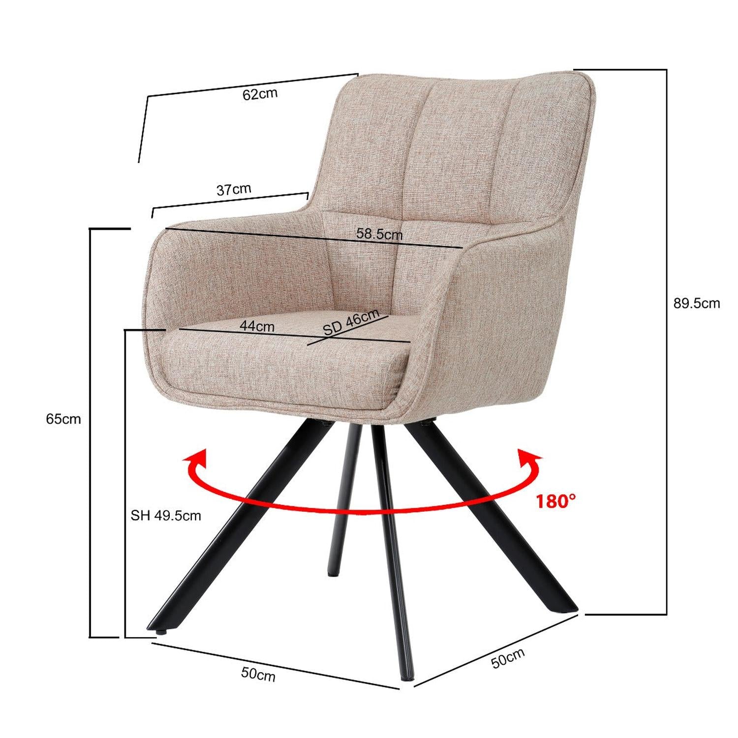 2er-Set Esszimmerstühle Tori - Lachs-Esszimmerstühle-Livingfurn-le canapé