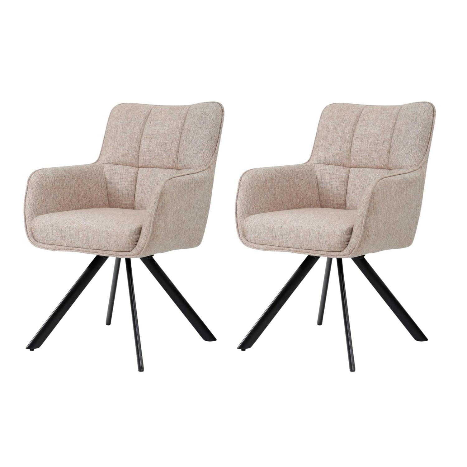 2er-Set Esszimmerstühle Tori - Lachs-Esszimmerstühle-Livingfurn-le canapé