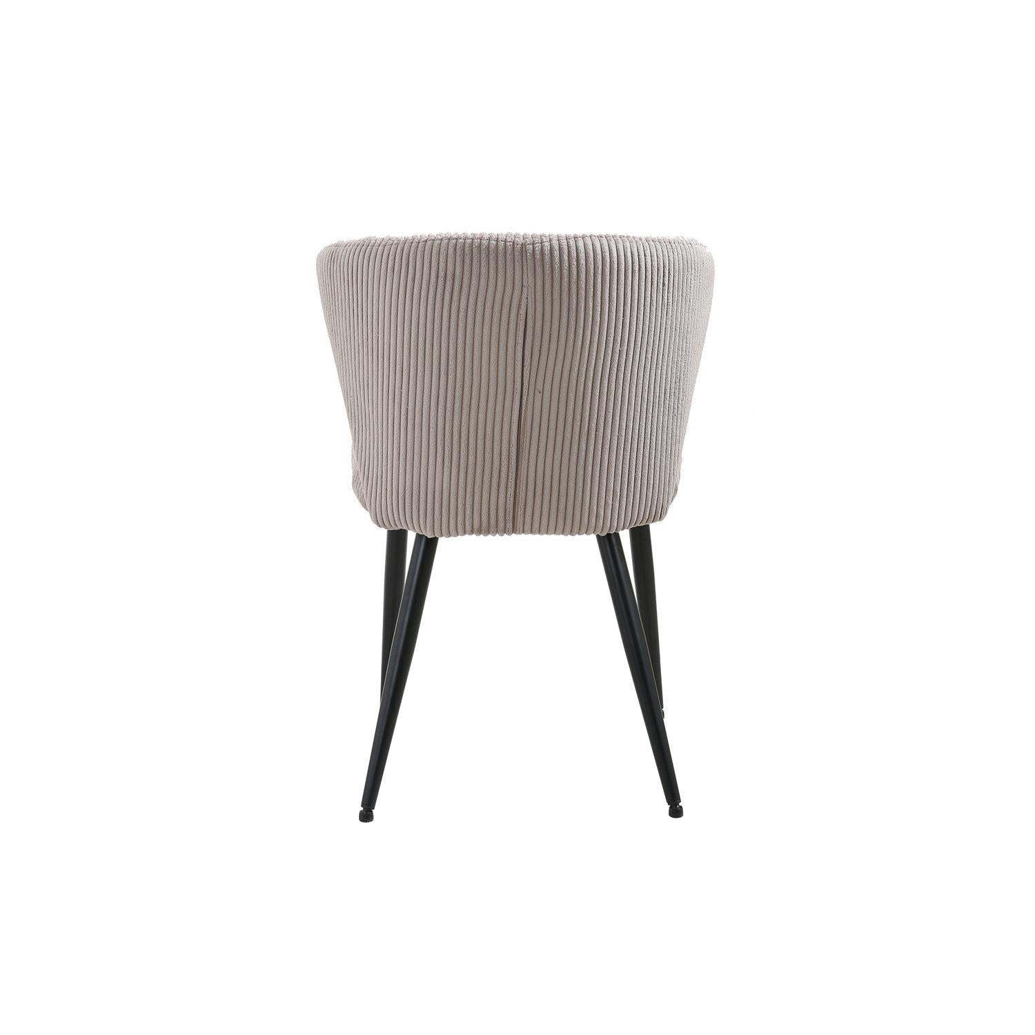 2er-Set Esszimmerstühle Tornado aus Kord - Beige-Esszimmerstuhl-Rousseau-le canapé