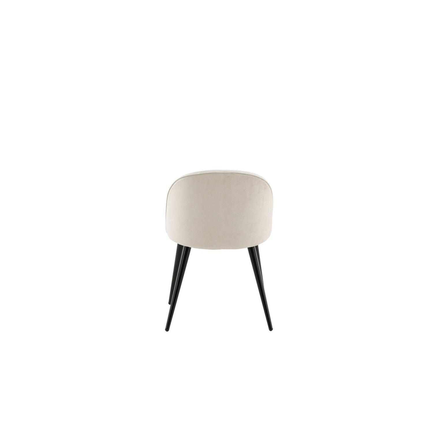 2er-Set Esszimmerstühle Velvet aus Samt - Beige-Polsterstühle-Venture Home-le canapé