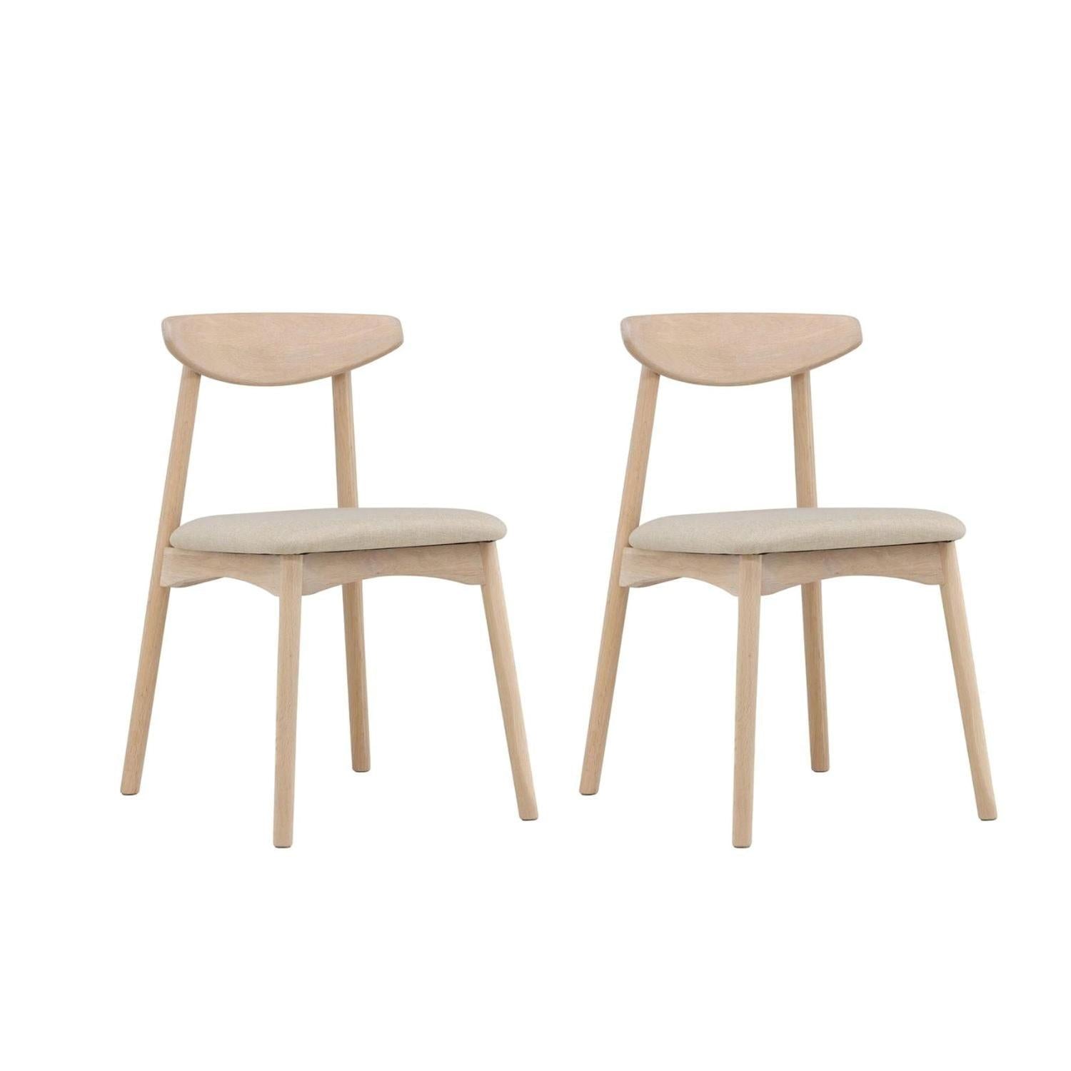 2er-Set Esszimmerstühle Ven aus Eichenholz - Whitewash-Holzstühle-Vind-le canapé