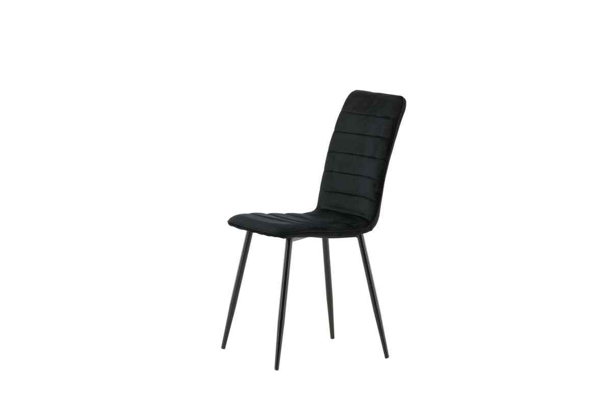 2er-Set Esszimmerstühle Windu aus Samt - Schwarz-Esszimmerstühle-Venture Home-le canapé