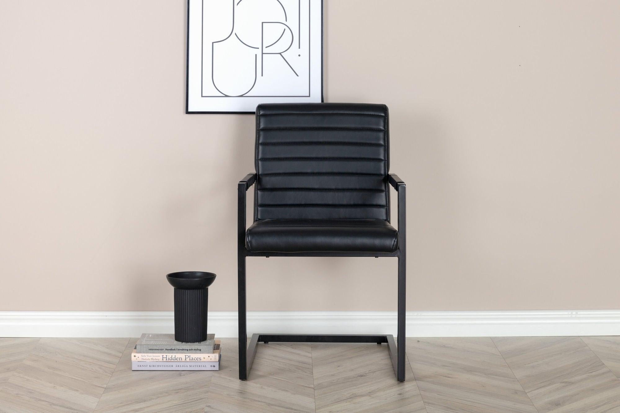 2er-Set Freischwinger Armlehnenstühle Karmstol - Schwarz-Freischwinger-Venture Home-le canapé
