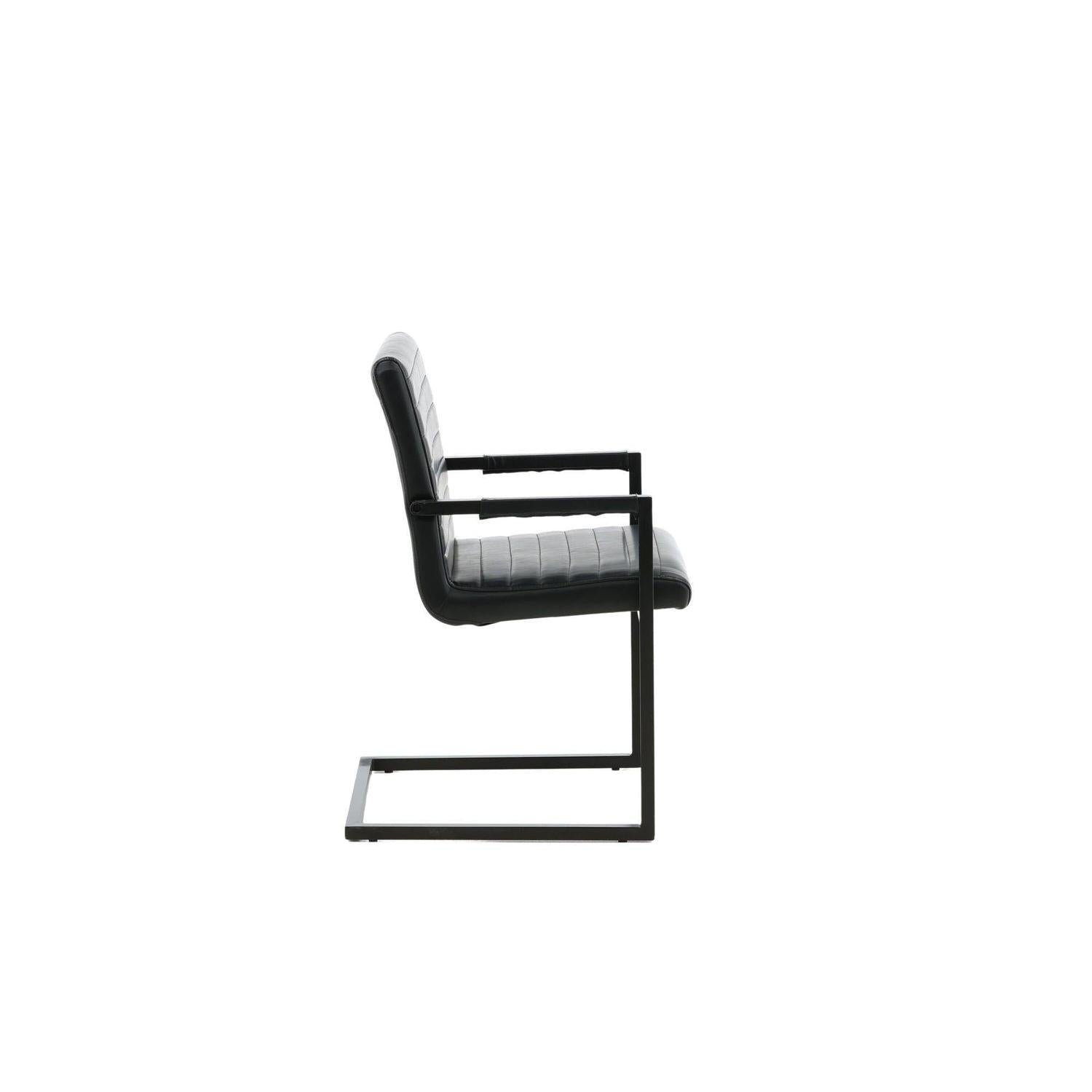 2er-Set Freischwinger Armlehnenstühle Karmstol - Schwarz-Freischwinger-Venture Home-le canapé